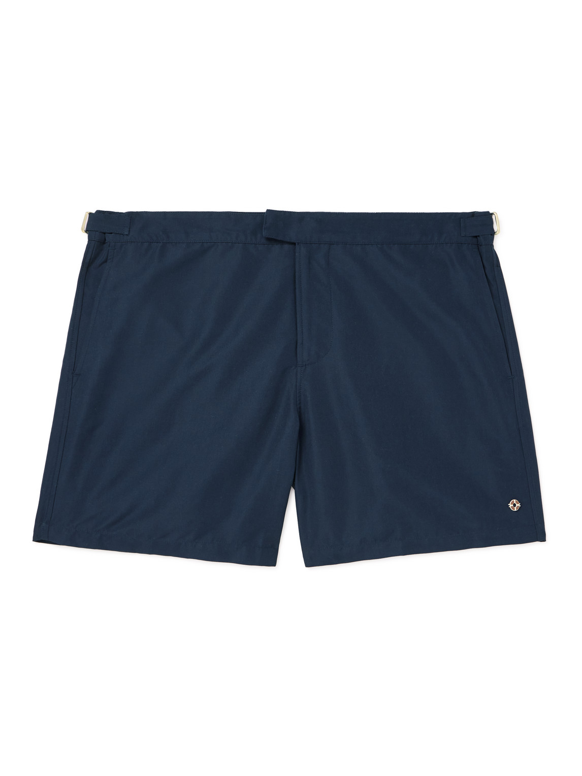 Loro Piana Embellished Straight-leg Mid-length Swim Shorts In Blue