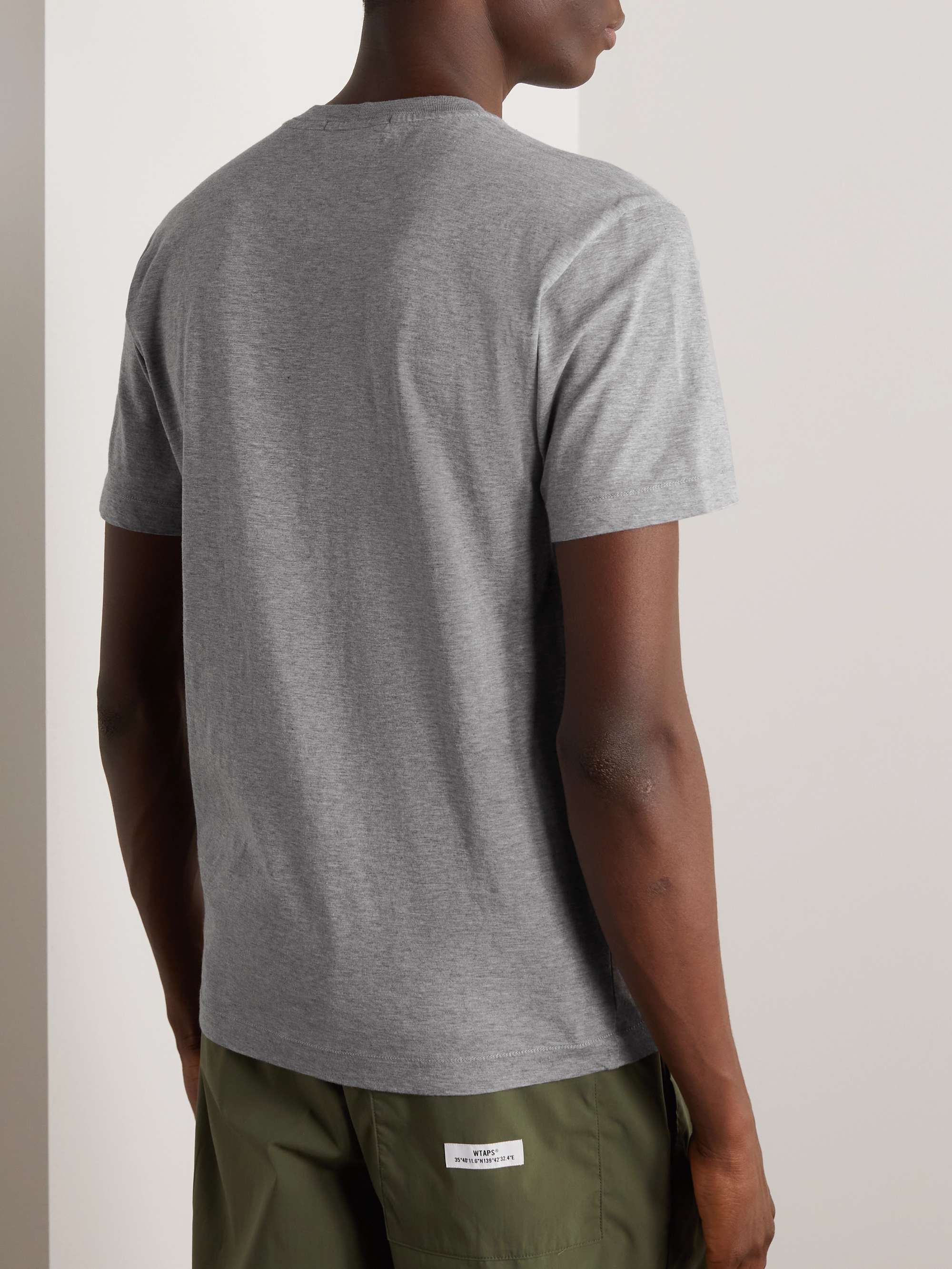 STONE ISLAND Logo-Appliquéd Garment-Dyed Cotton-Jersey T-Shirt