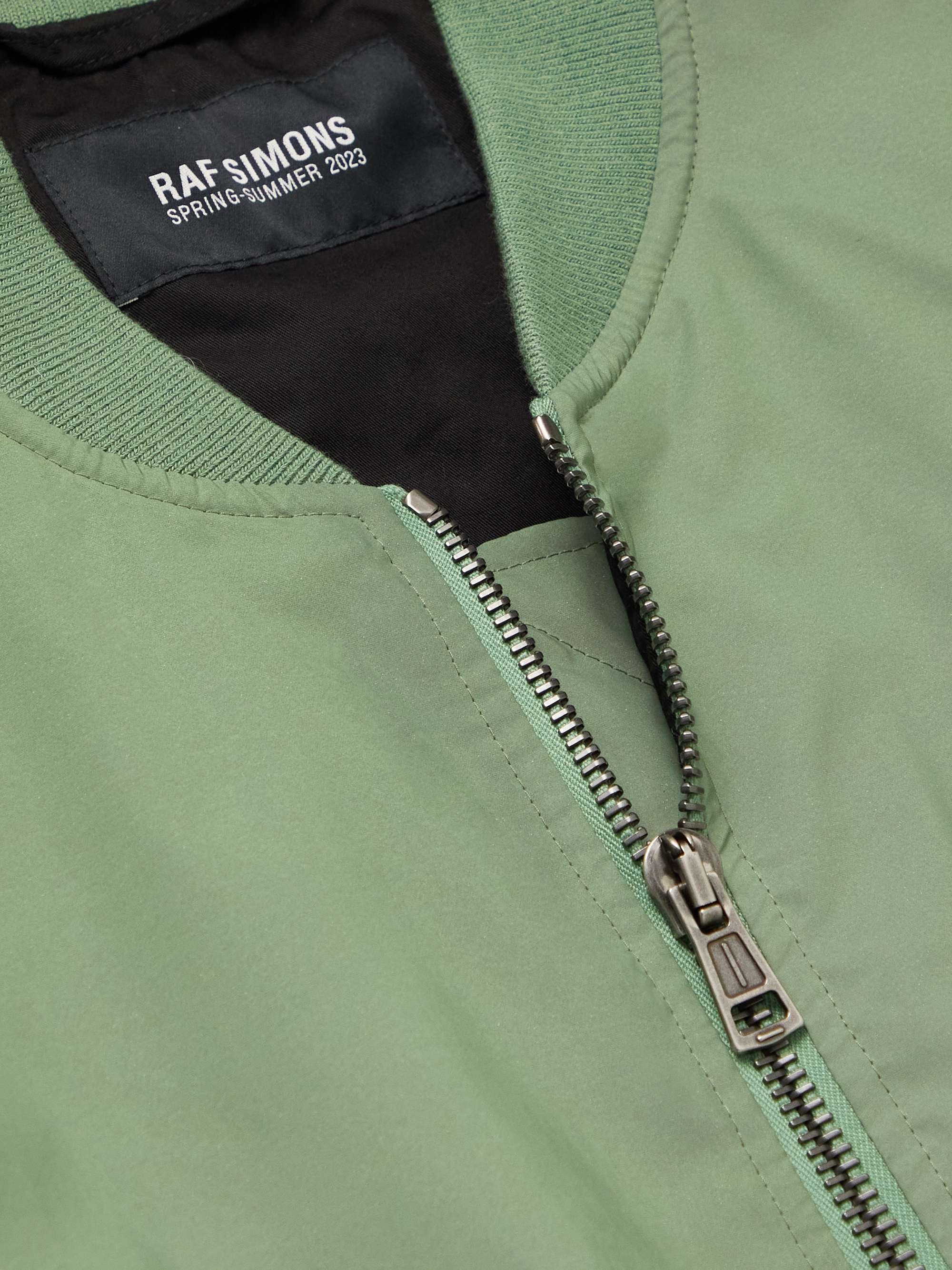 RAF SIMONS Oversized Logo-Appliquéd Shell Bomber Jacket