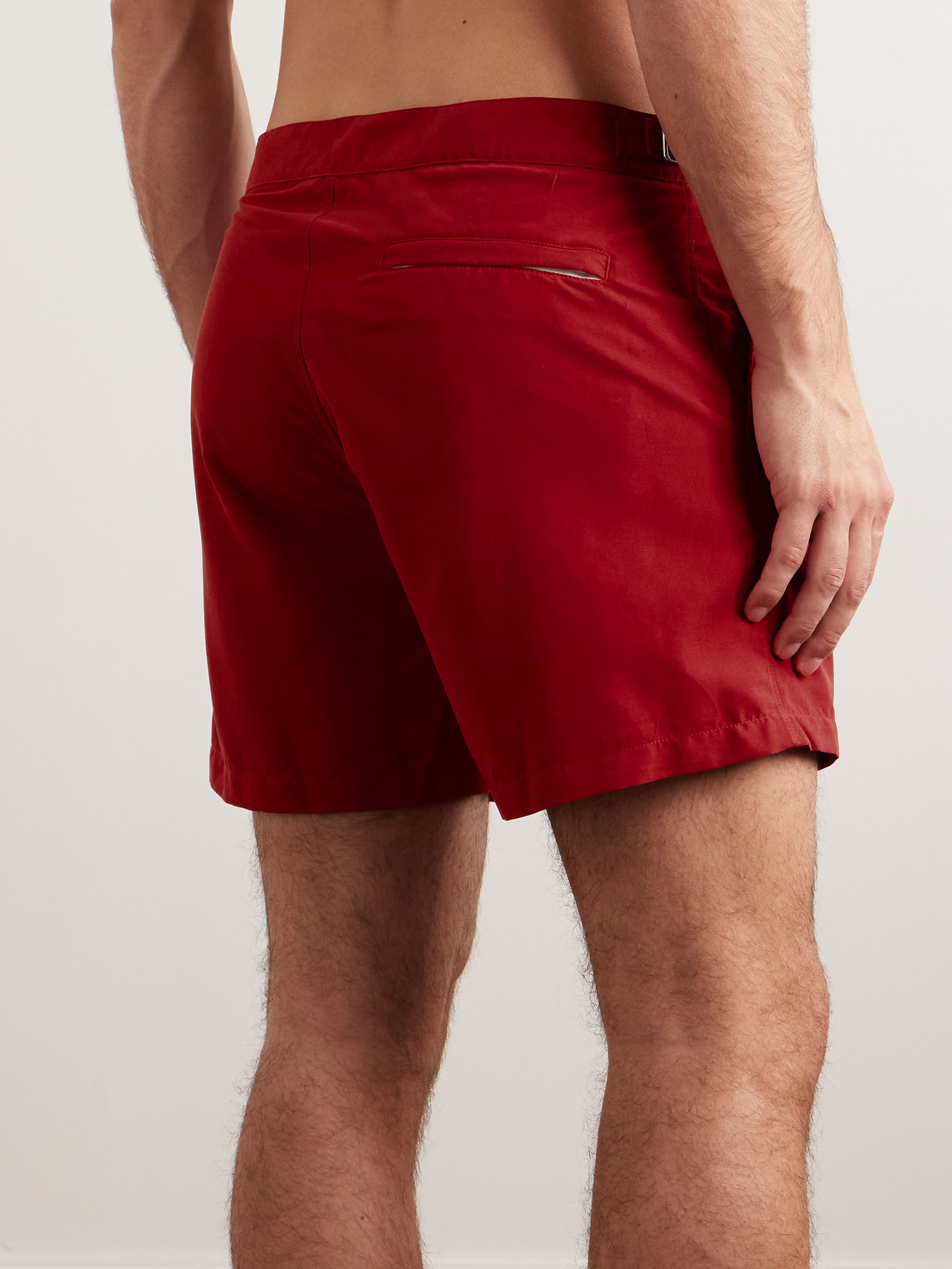 Shop Loro Piana Schooner Straight-leg Mid-length Swim Shorts In Red