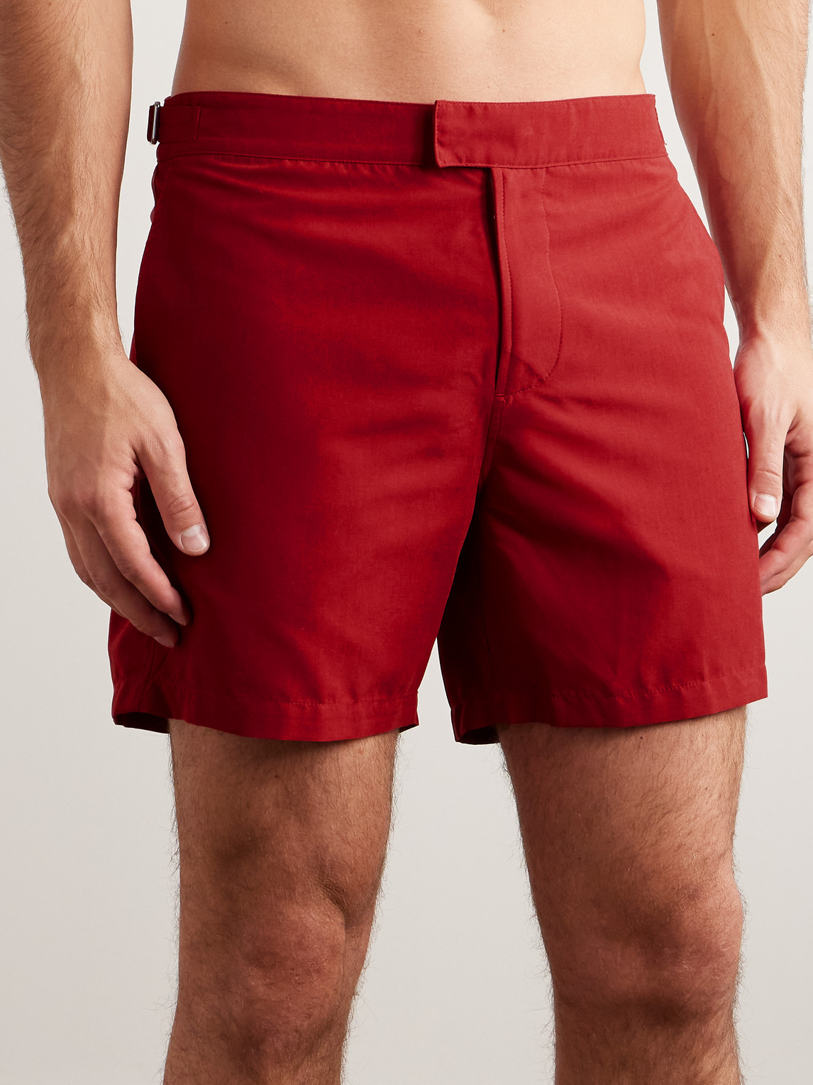 Shop Loro Piana Schooner Straight-leg Mid-length Swim Shorts In Red