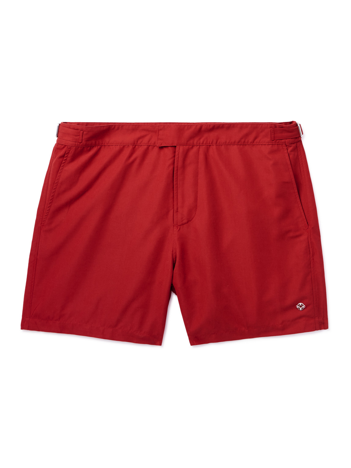 Loro Piana Schooner Straight-leg Mid-length Swim Shorts In Red
