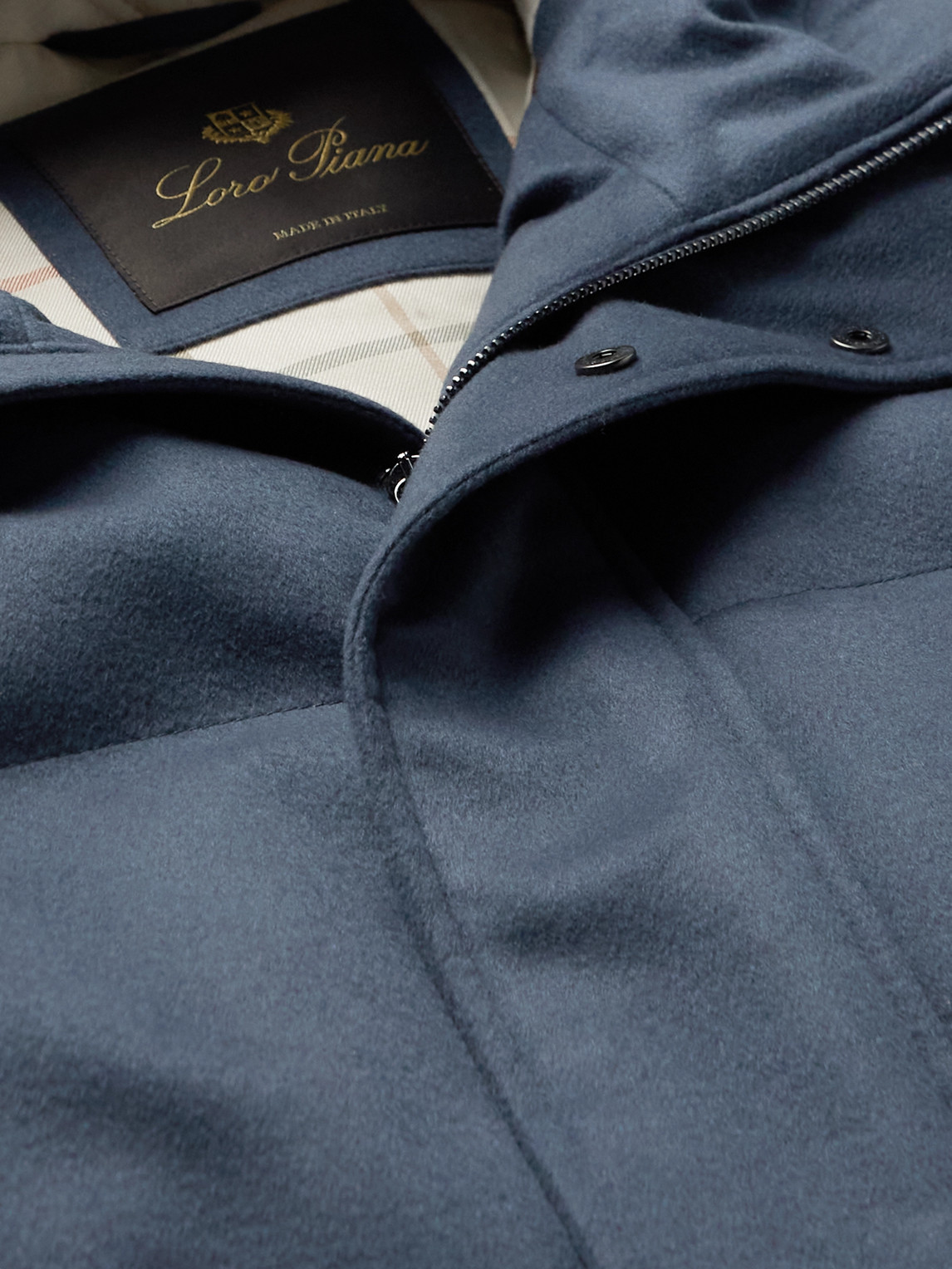 Shop Loro Piana Quilted Cashmere Down Parka In Blue