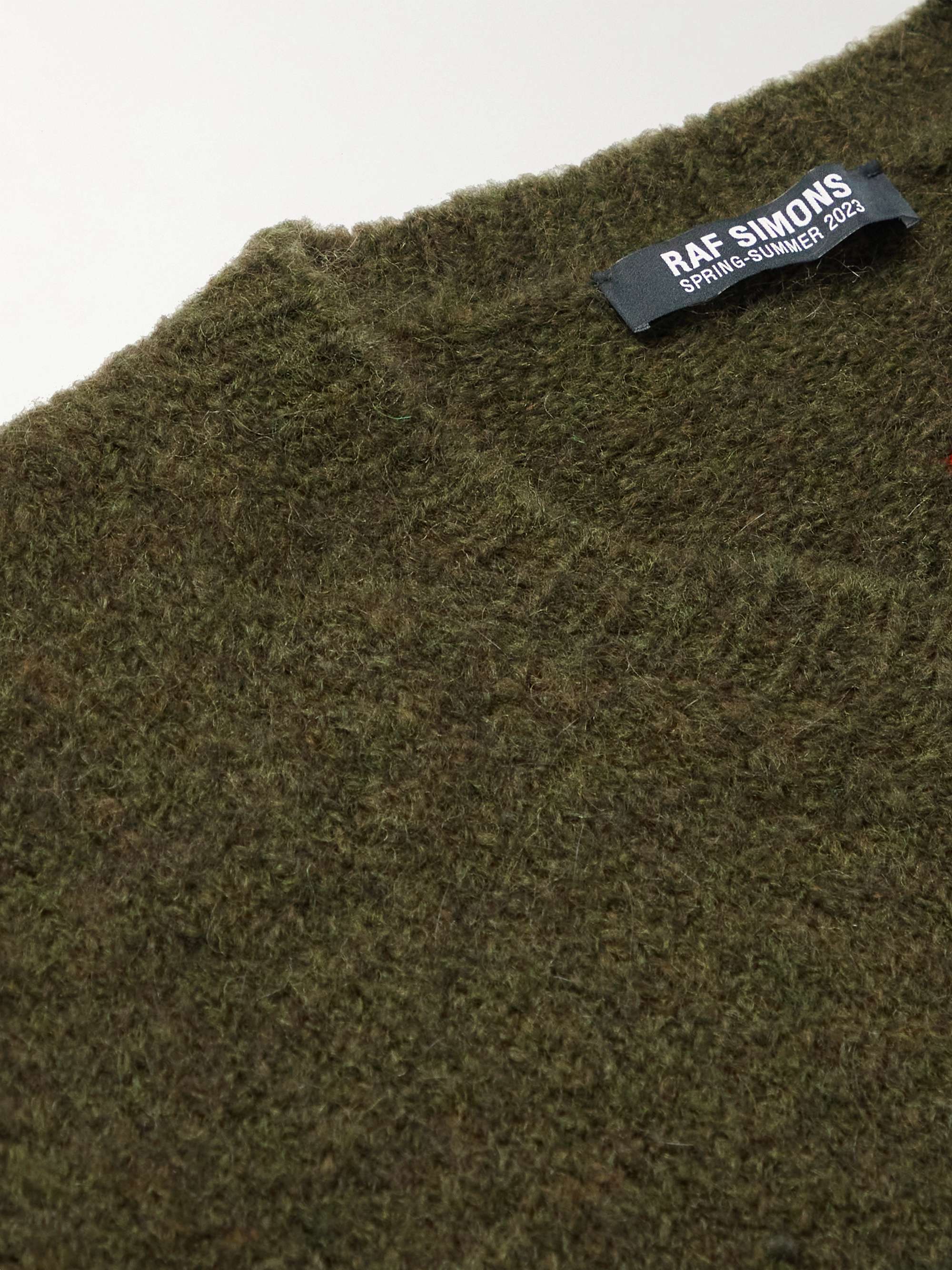 RAF SIMONS Wool-Blend Jacquard Sweater