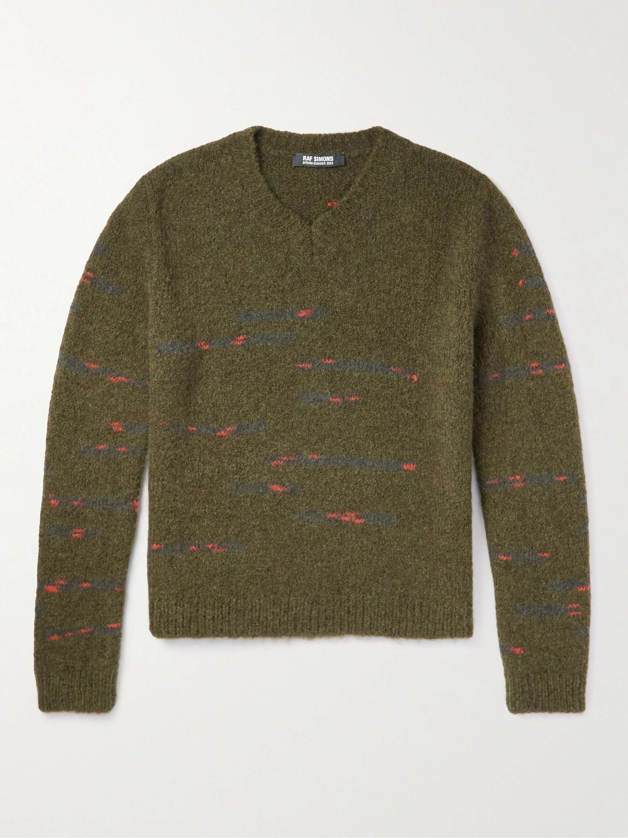 RAF SIMONS Wool-Blend Jacquard Sweater