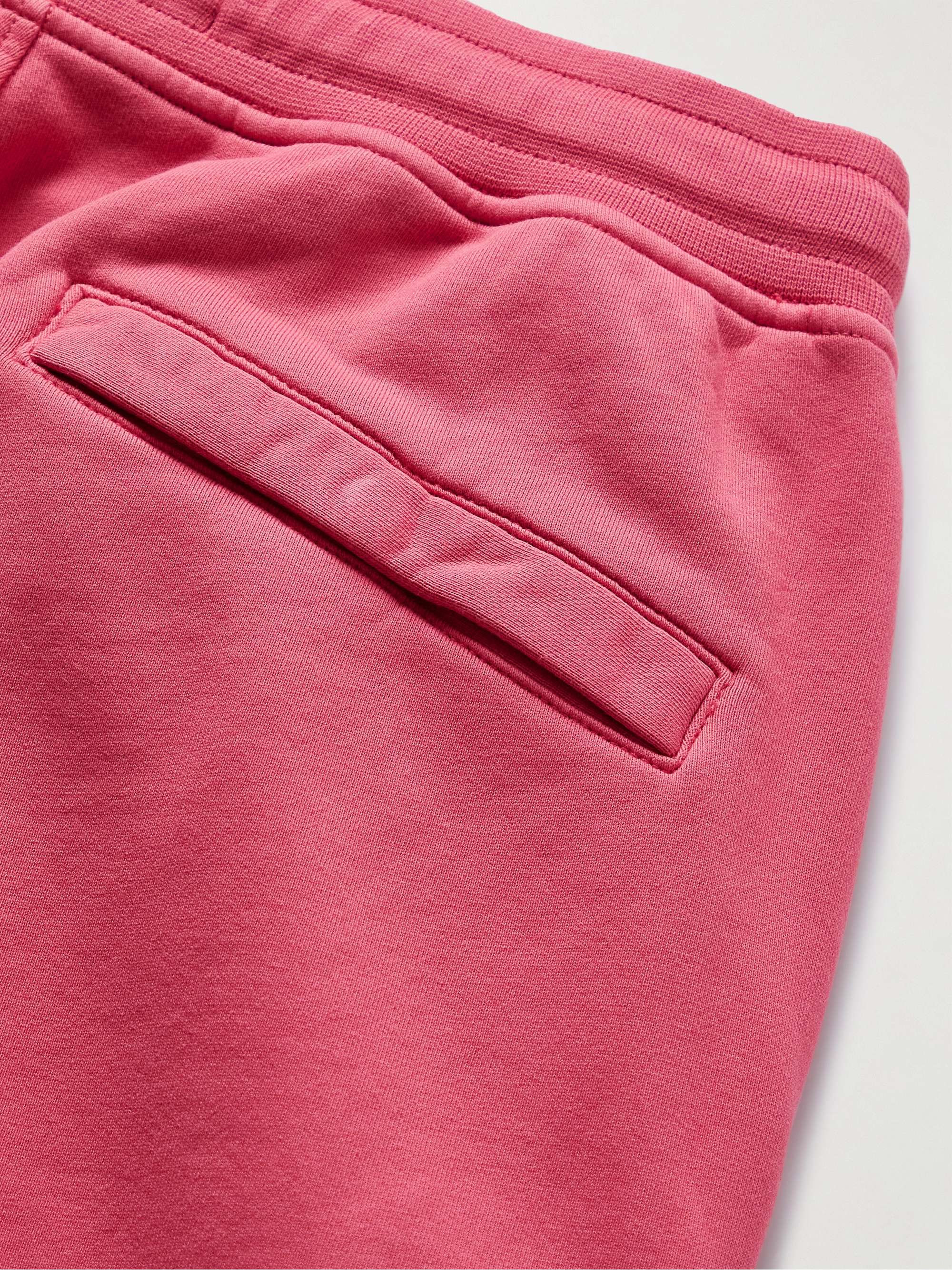 STONE ISLAND Straight-Leg Garment-Dyed Cotton-Jersey Drawstring Shorts
