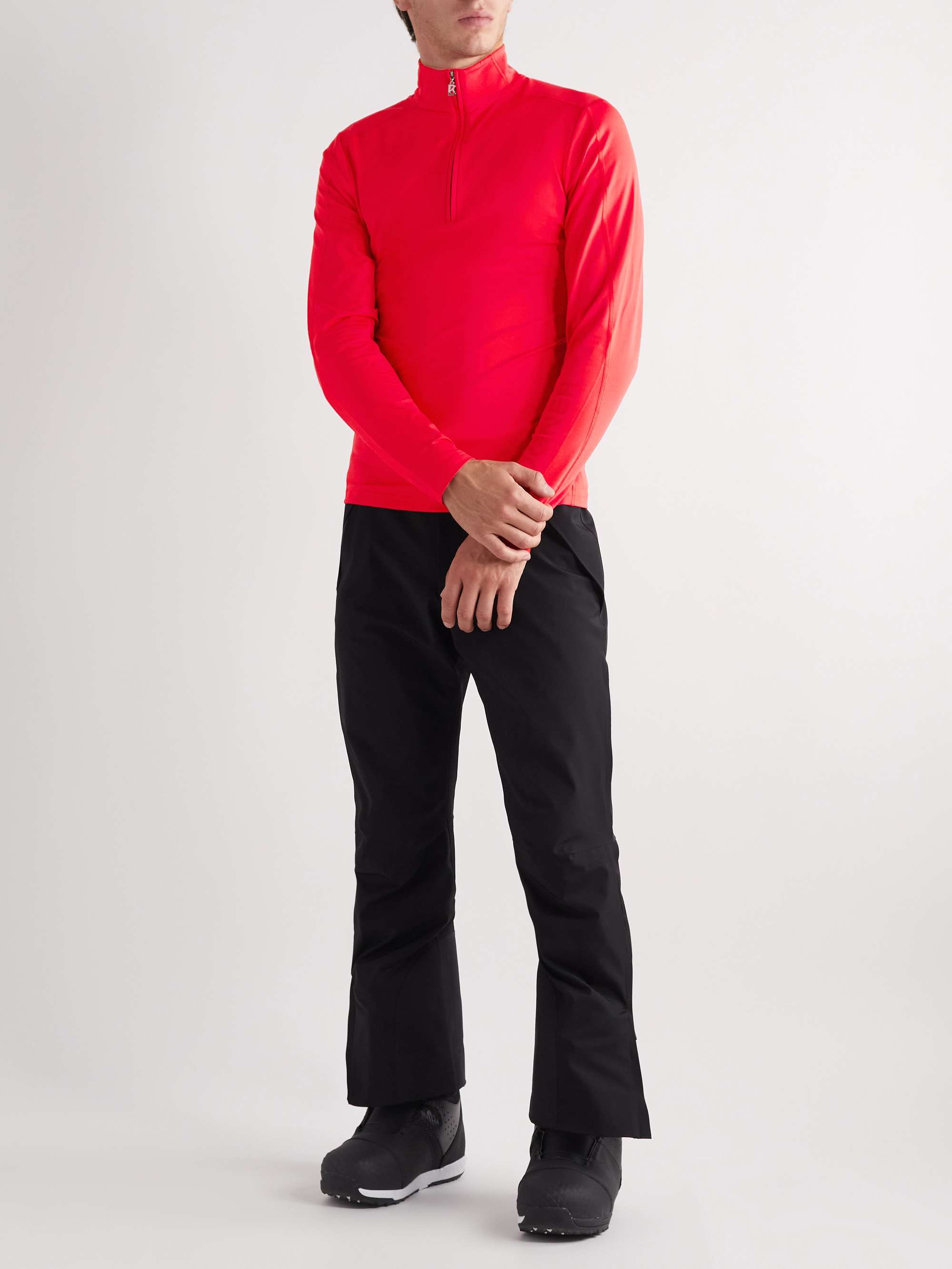 BOGNER Harrison Logo-Print Stretch-Jersey Half-Zip Ski Base Layer