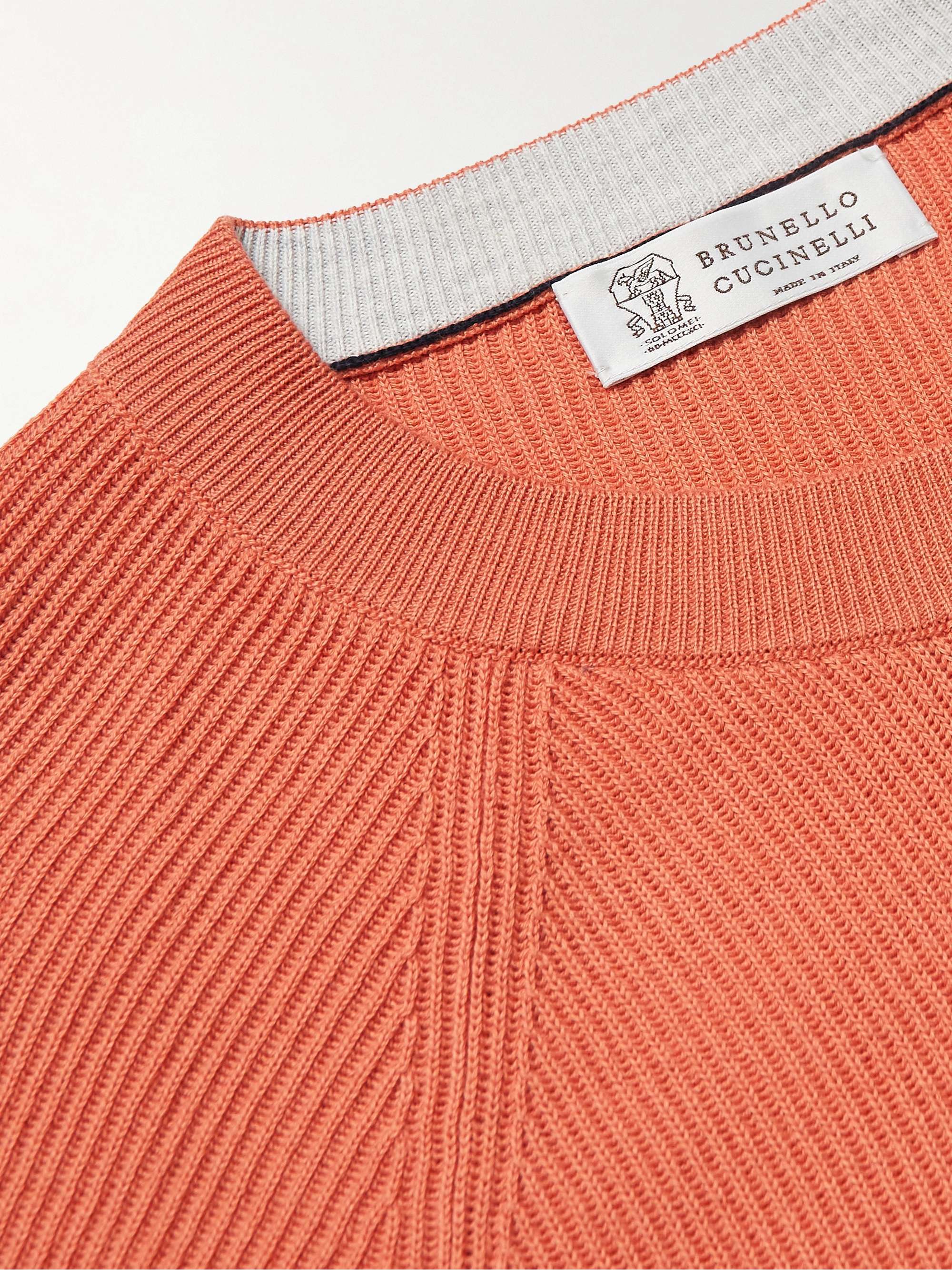 BRUNELLO CUCINELLI Ribbed Cotton Sweater