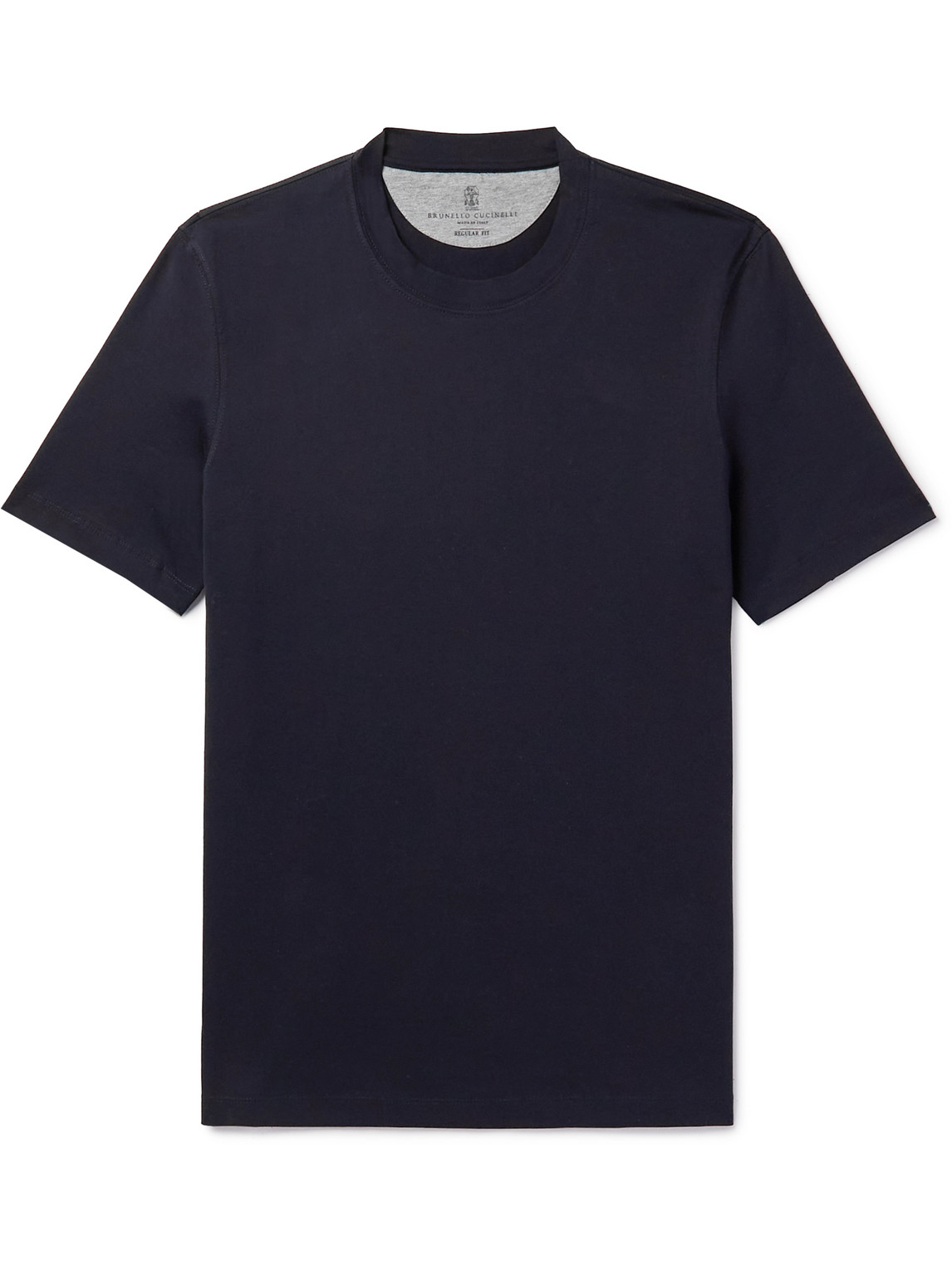Brunello Cucinelli Cotton-jersey T-shirt In Bleu
