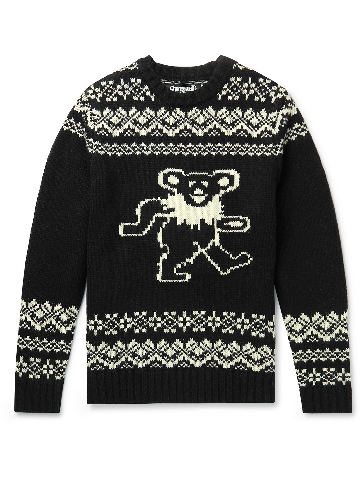 Schott Nyc X Grateful Dead Dancing Bear Sweater In Black