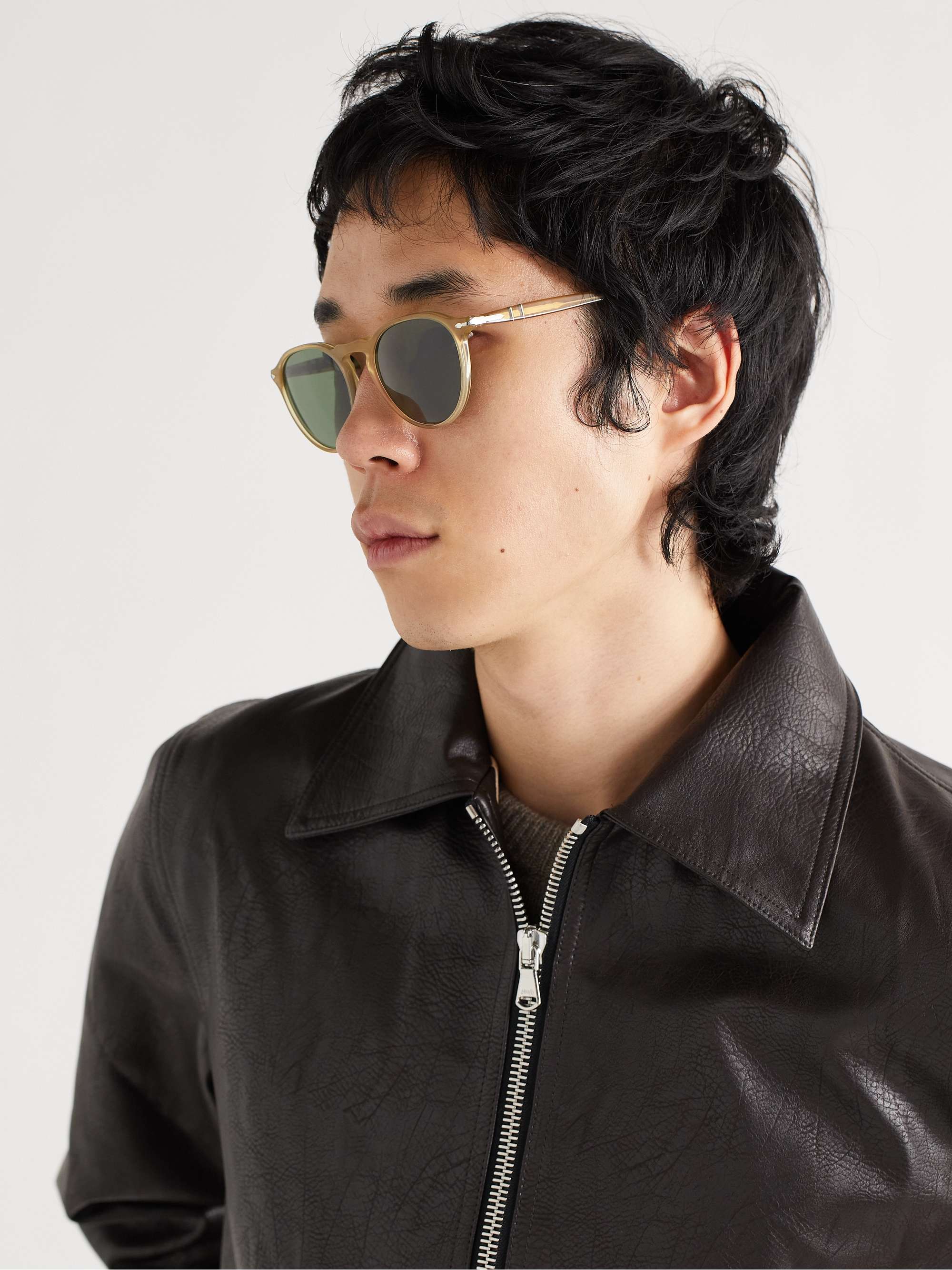PERSOL Round-Frame Acetate Sunglasses for Men | MR PORTER