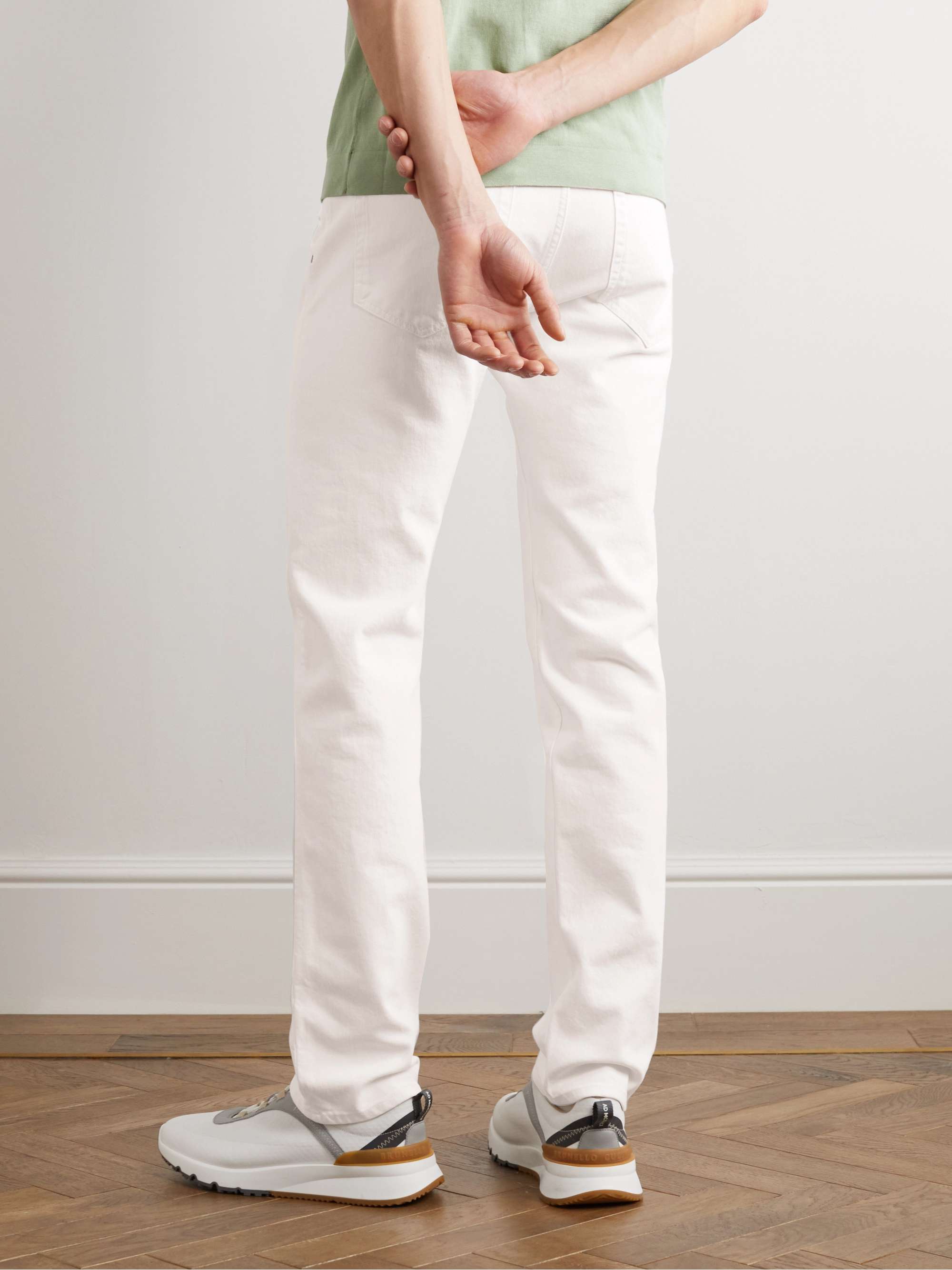 LORO PIANA Quarona Slim-Fit Stretch-Cotton Twill Trousers