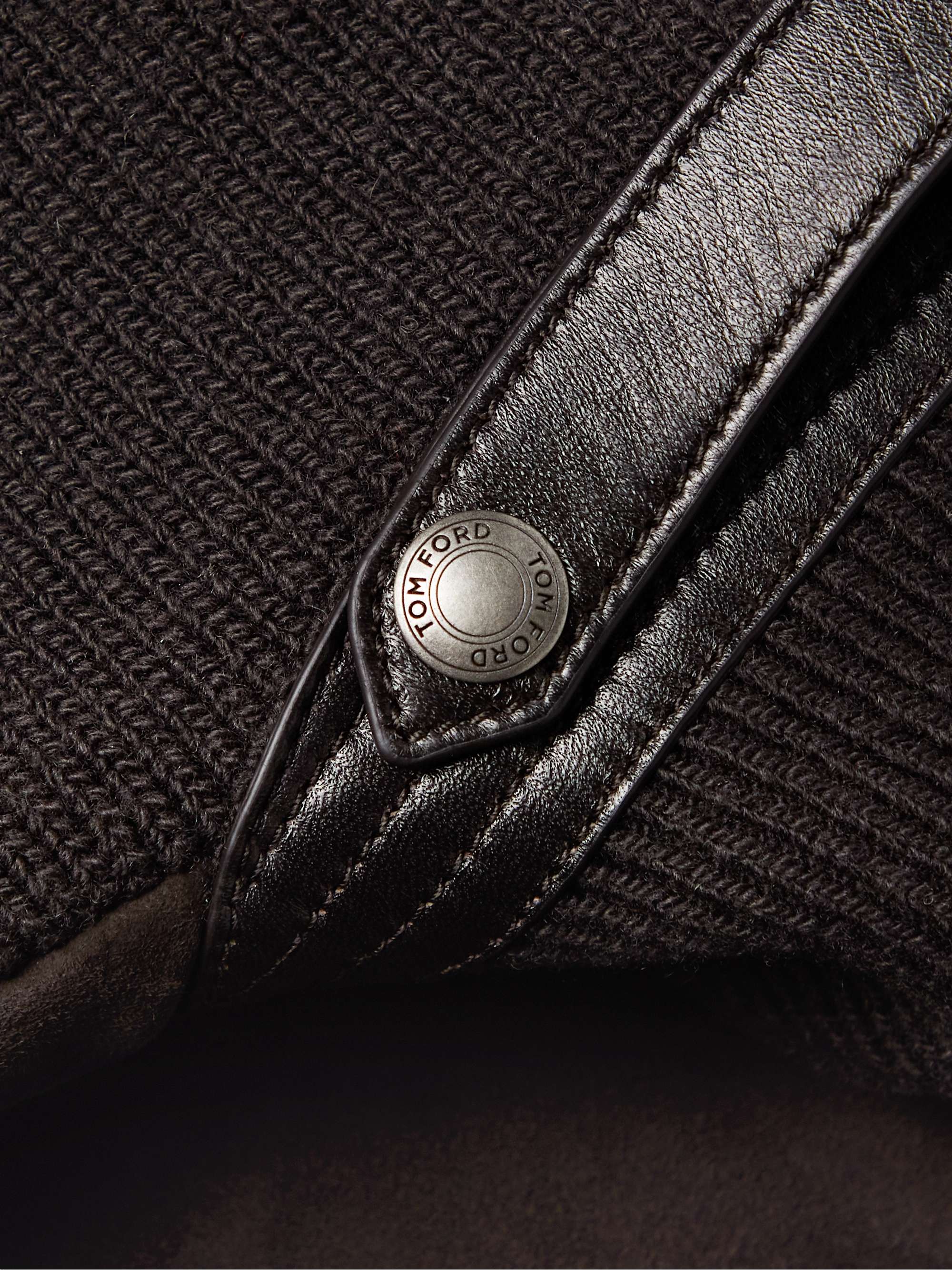 TOM FORD Slim-Fit Quilted Suede-Panelled Wool and Cashmere-Blend Down Gilet