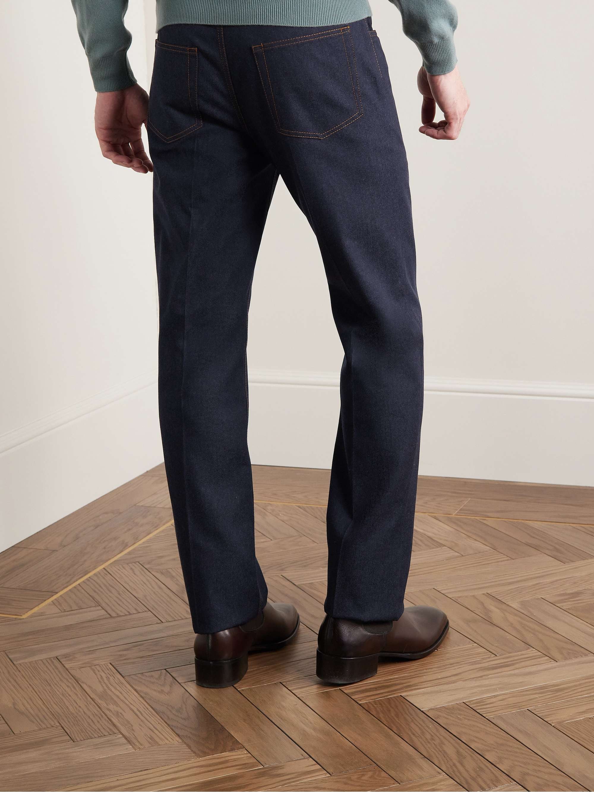 LORO PIANA Straight-Leg Virgin Wool-Blend Trousers