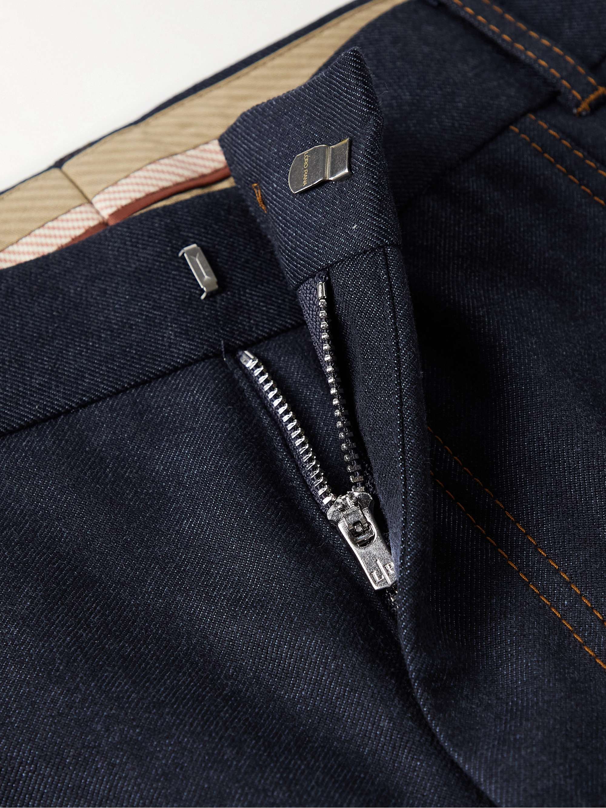 LORO PIANA Straight-Leg Virgin Wool-Blend Trousers