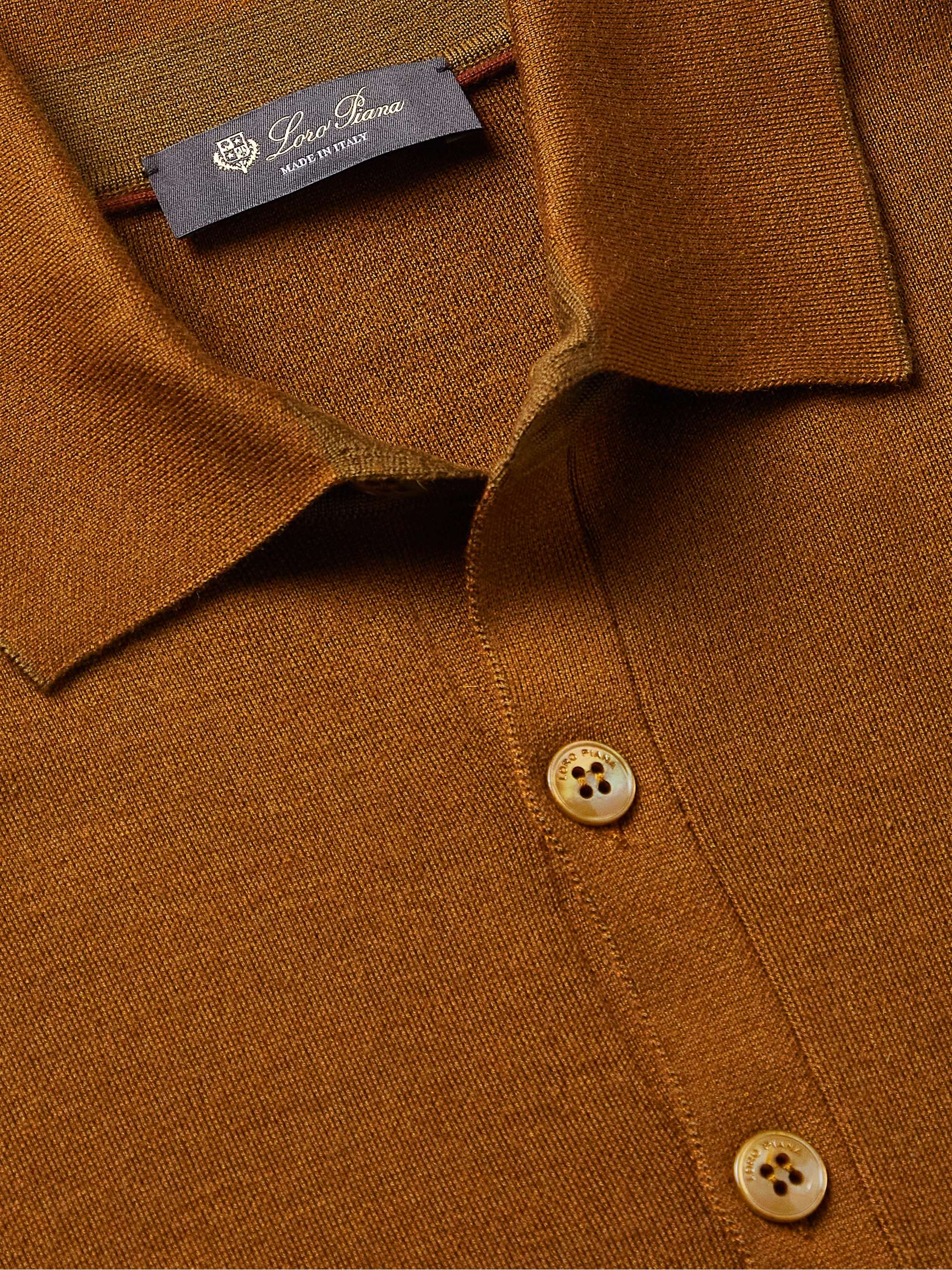 LORO PIANA Cashmere and Silk-Blend Polo Shirt