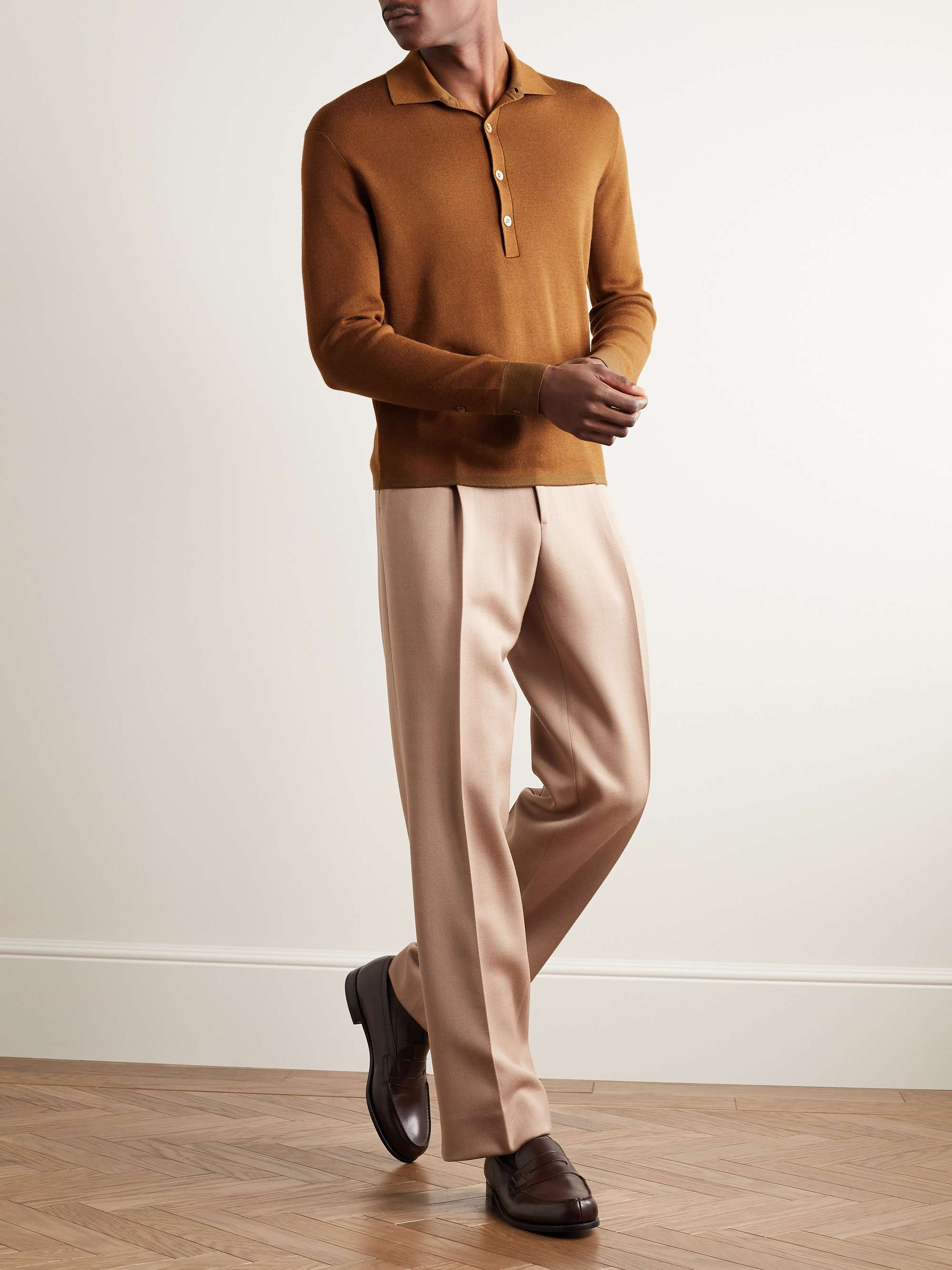 LORO PIANA Cashmere and Silk-Blend Polo Shirt