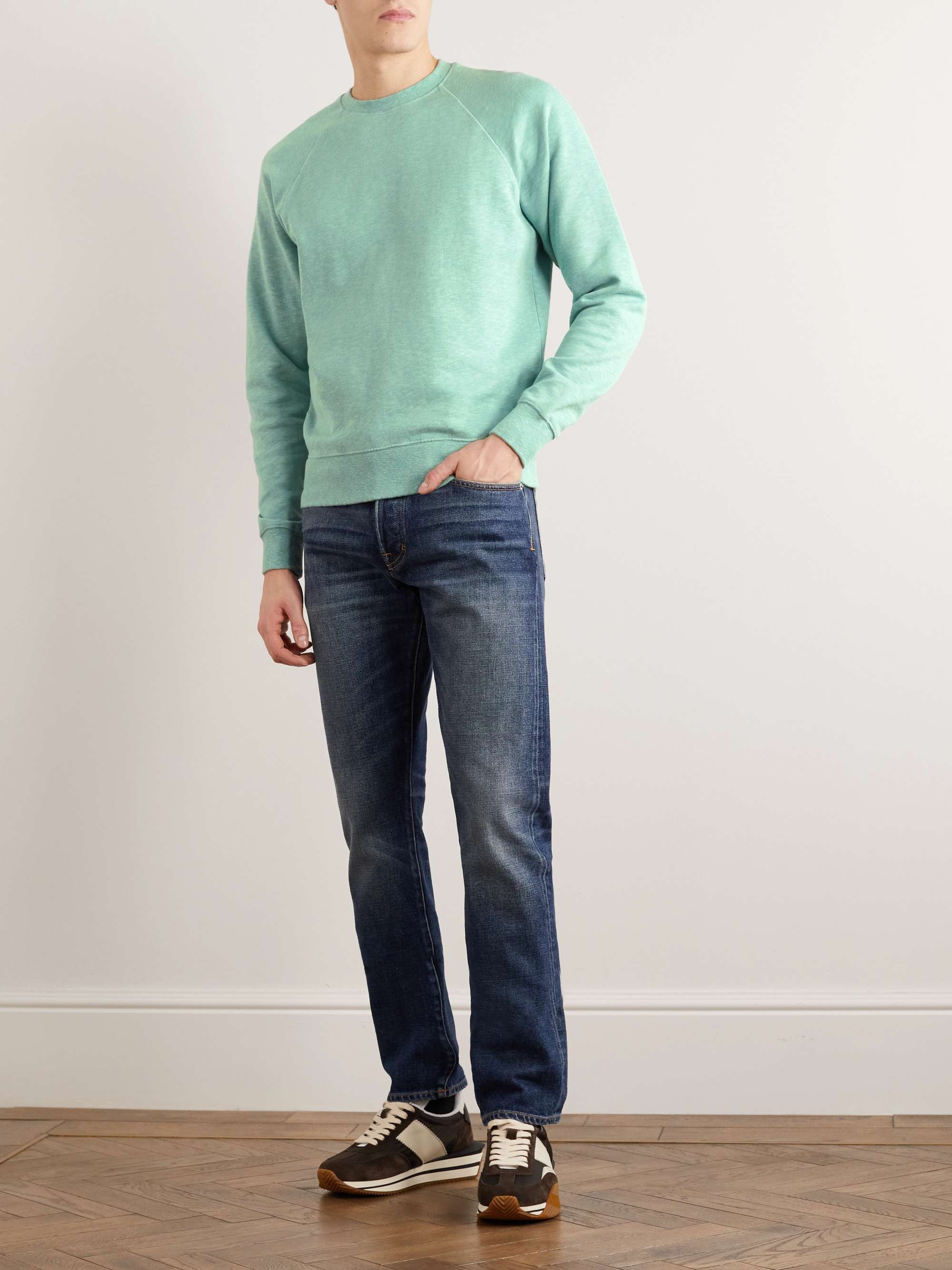 TOM FORD Brushed Cotton-Blend Jersey Sweatshirt
