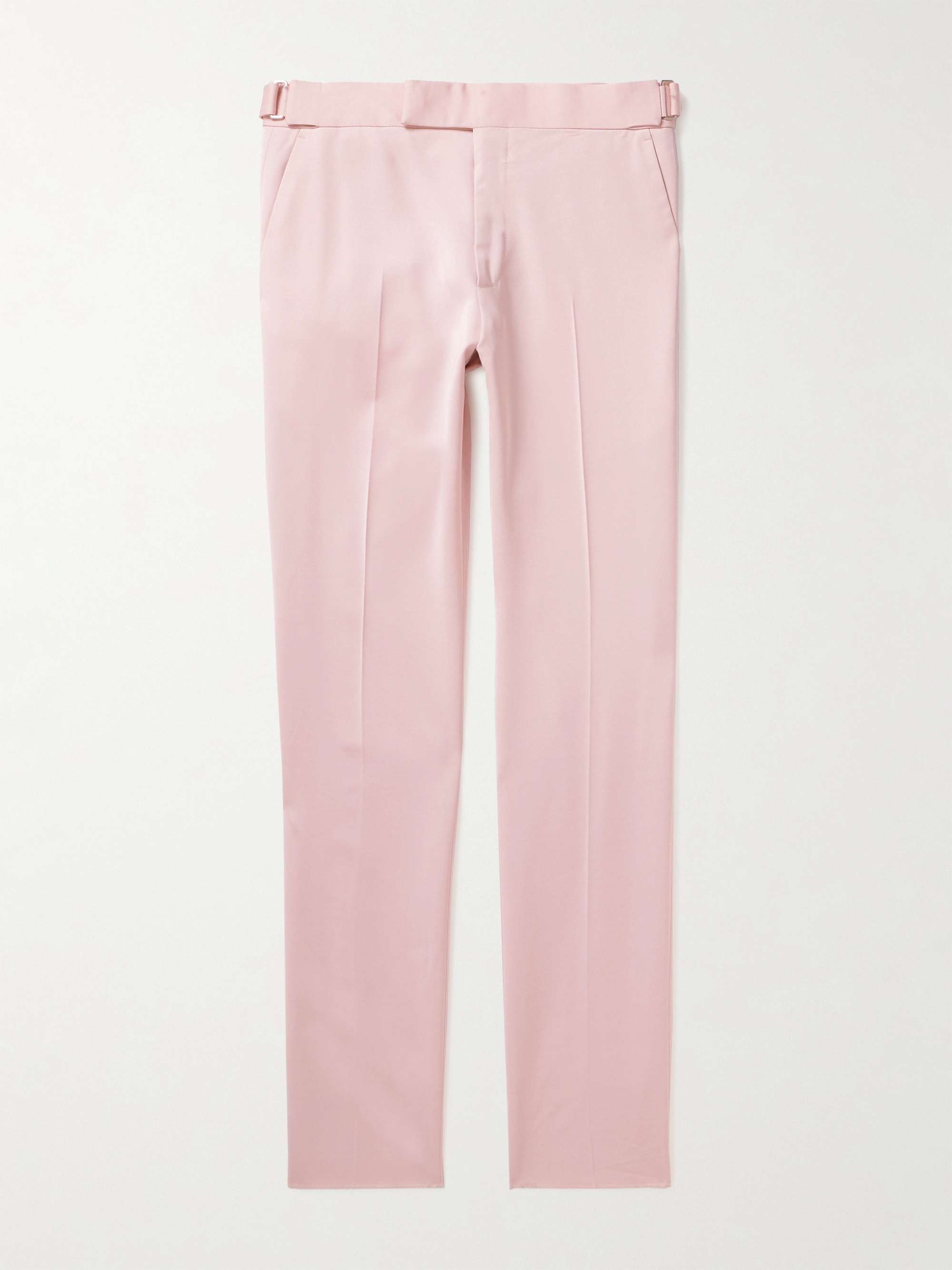 TOM FORD Austin Straight-Leg Pleated Cady Suit Trousers