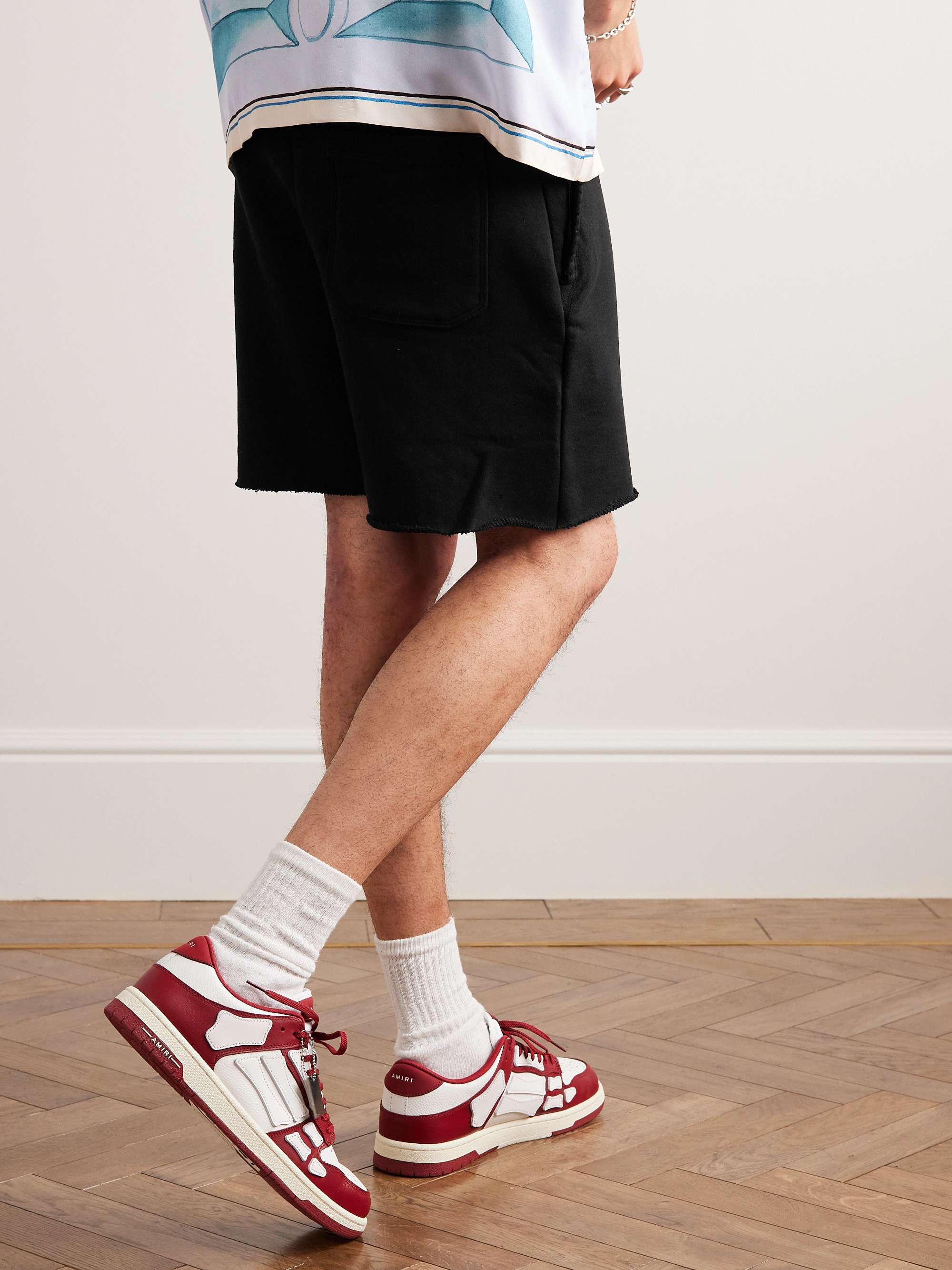 AMIRI Straight-Leg Logo-Print Cotton-Jersey Shorts