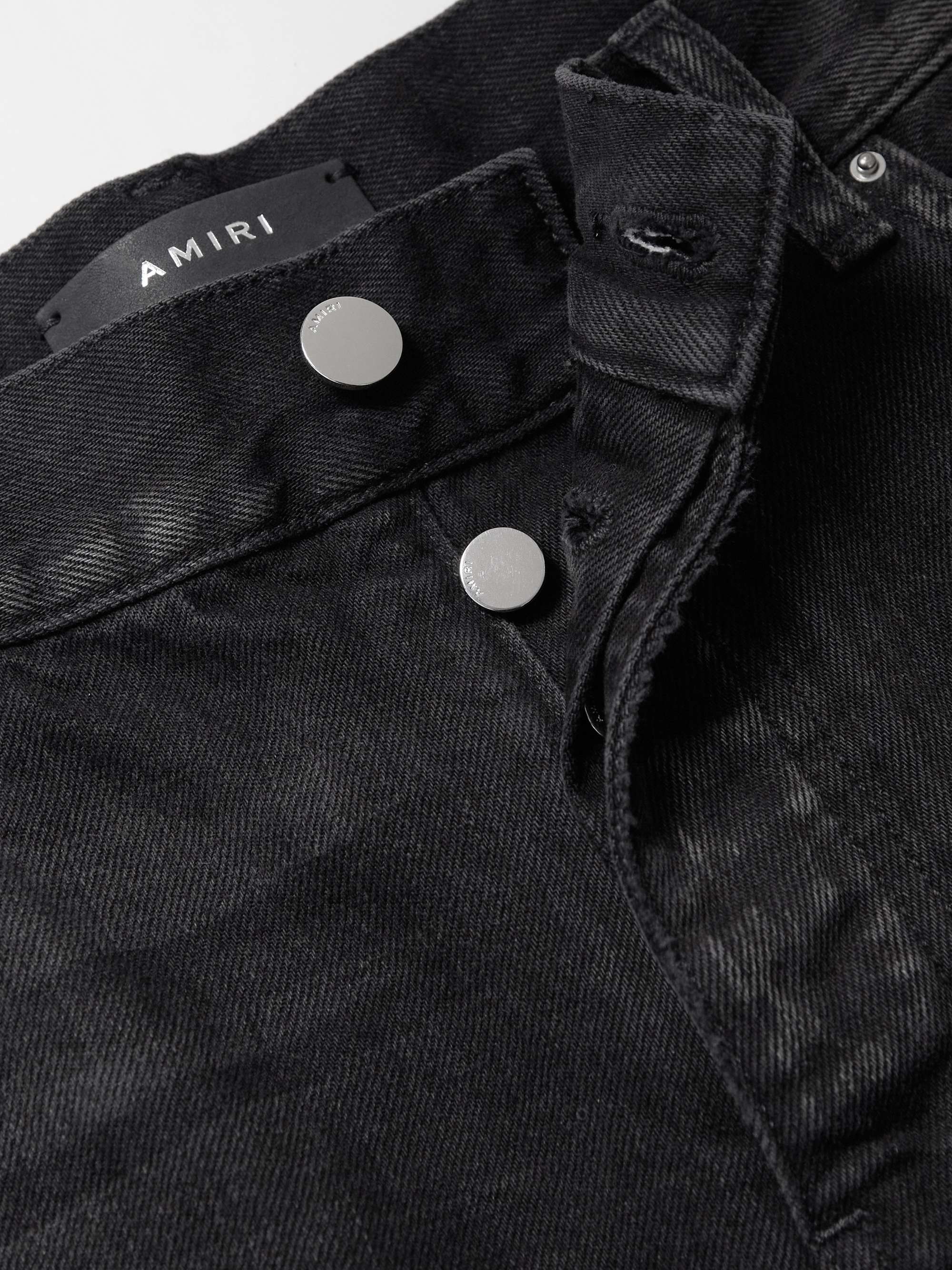 AMIRI Straight-Leg Logo-Appliquéd Distressed Jeans