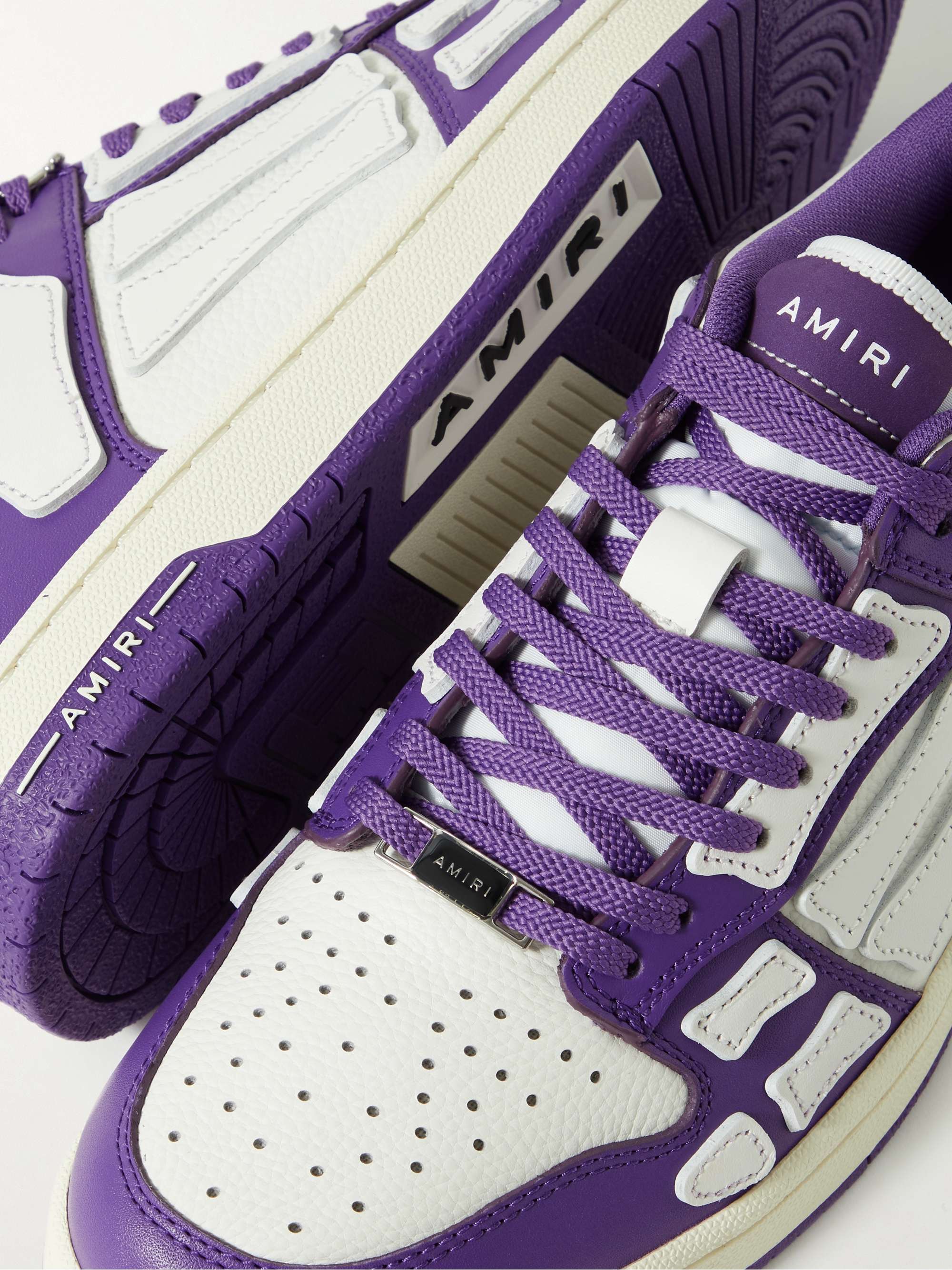 AMIRI Skel-Top Colour-Block Leather Sneakers