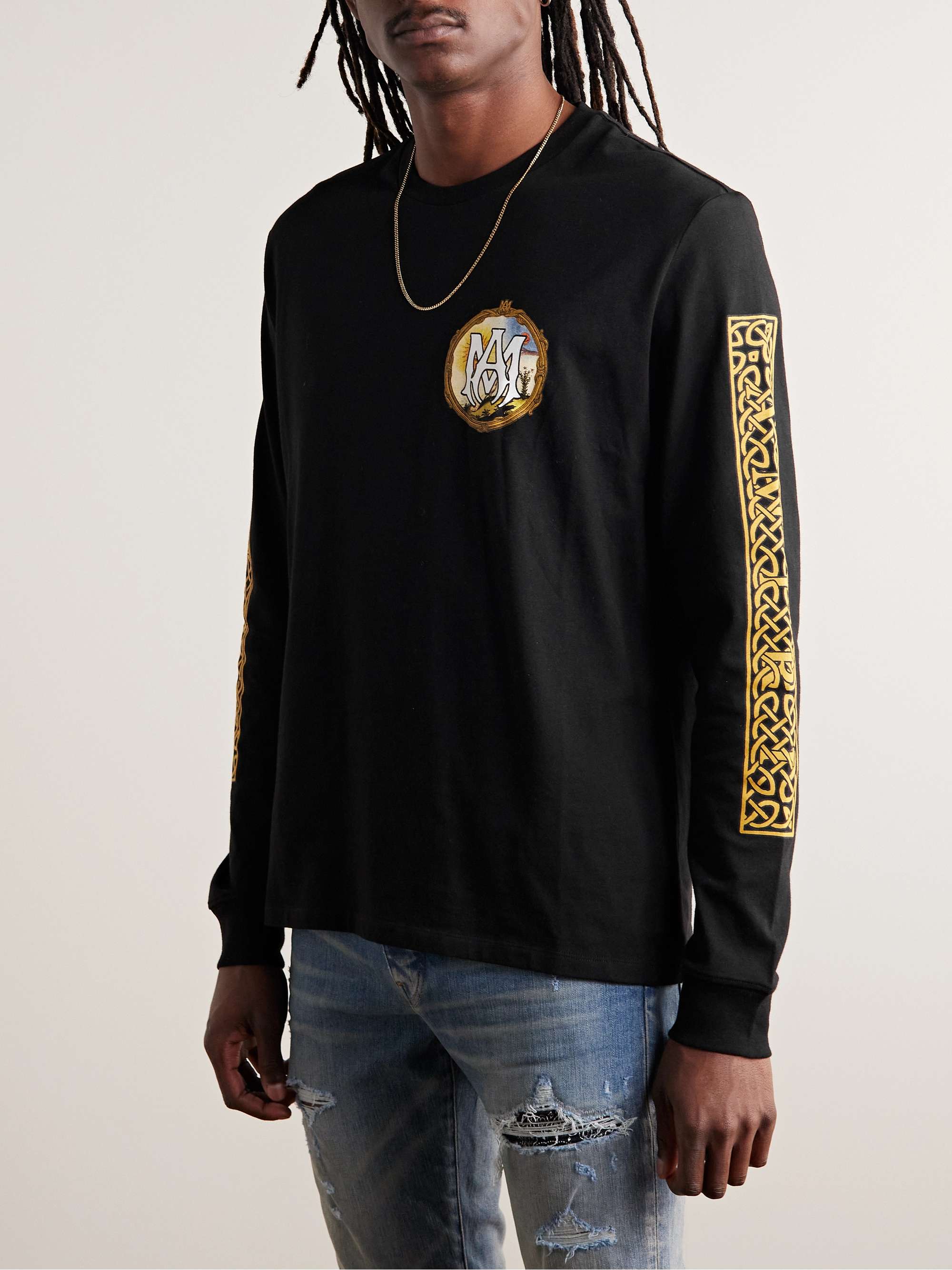 AMIRI Logo-Print Cotton-Jersey T-Shirt