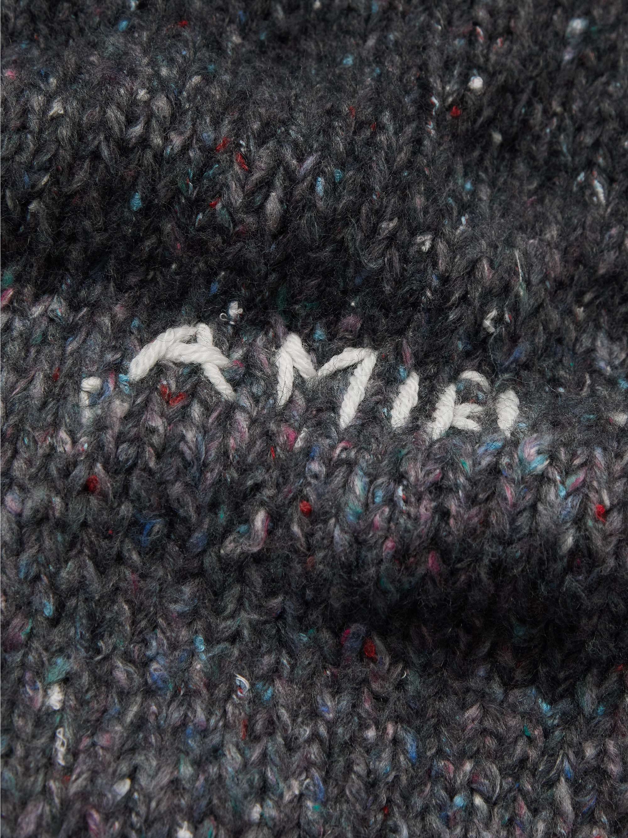 AMIRI Logo-Embroidered Space-Dyed Knitted Hoodie