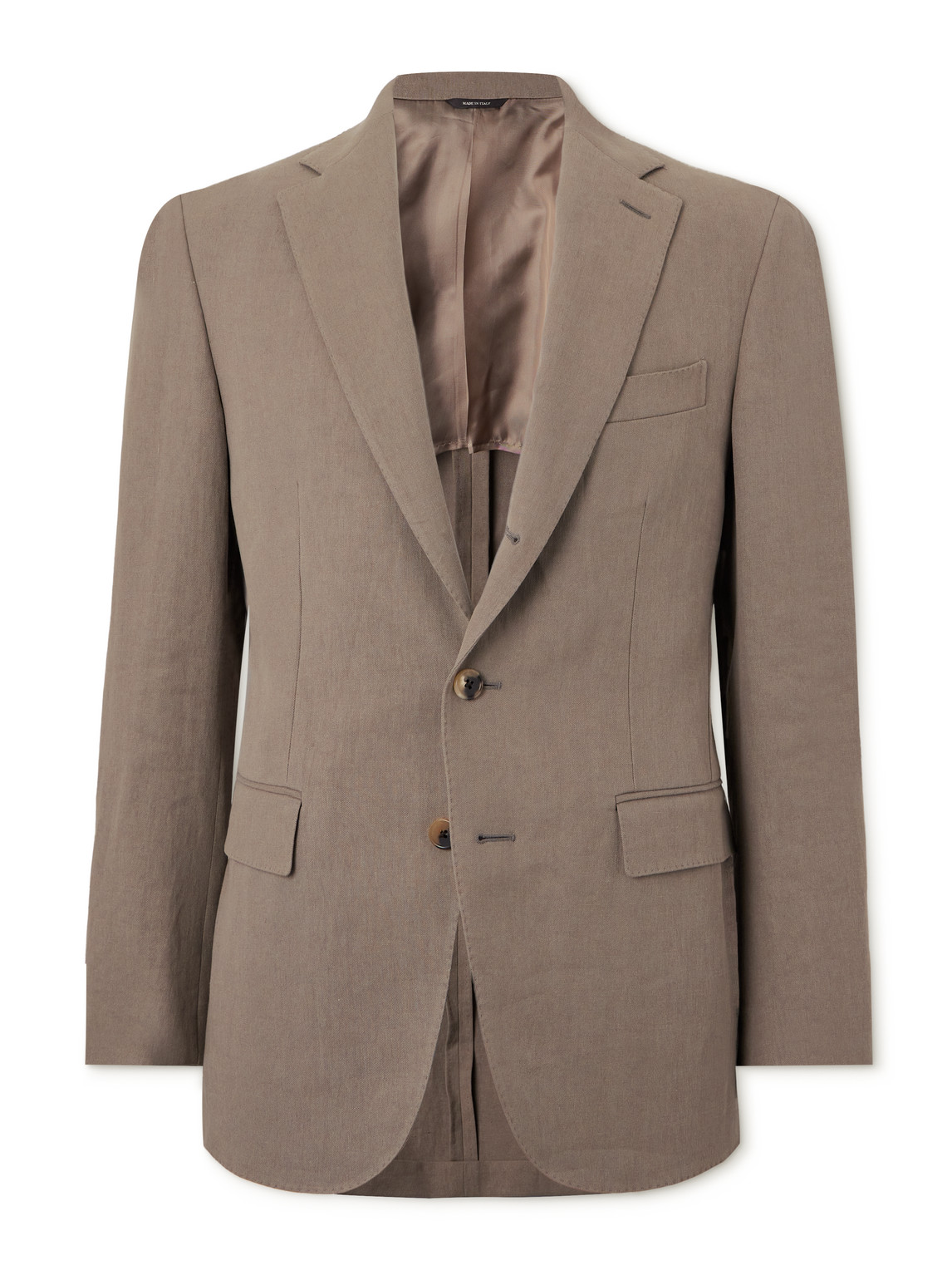 Loro Piana Torino Linen Suit Jacket In Brown