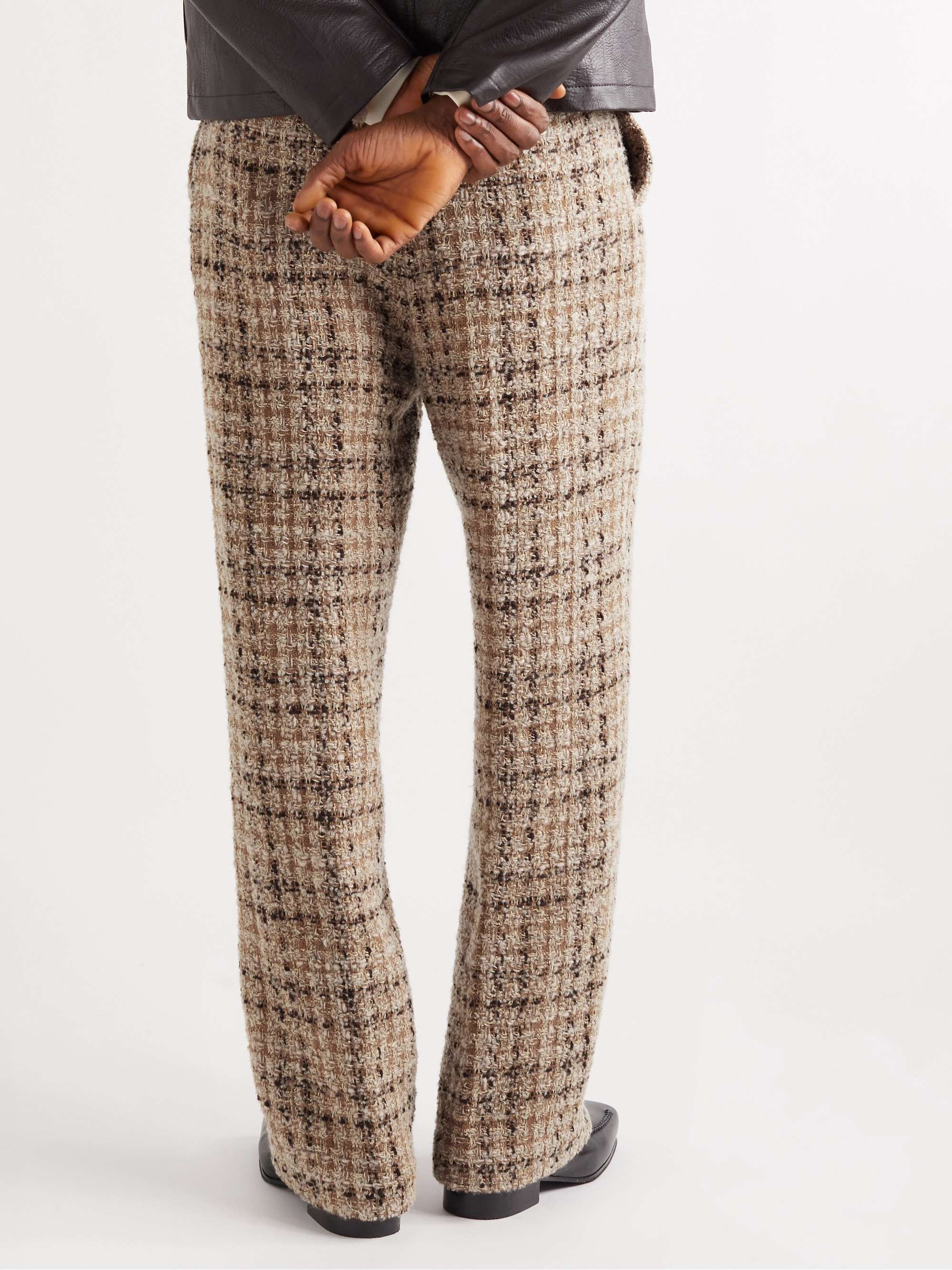 Homespun Straight-Leg Wool-Blend Tweed Trousers