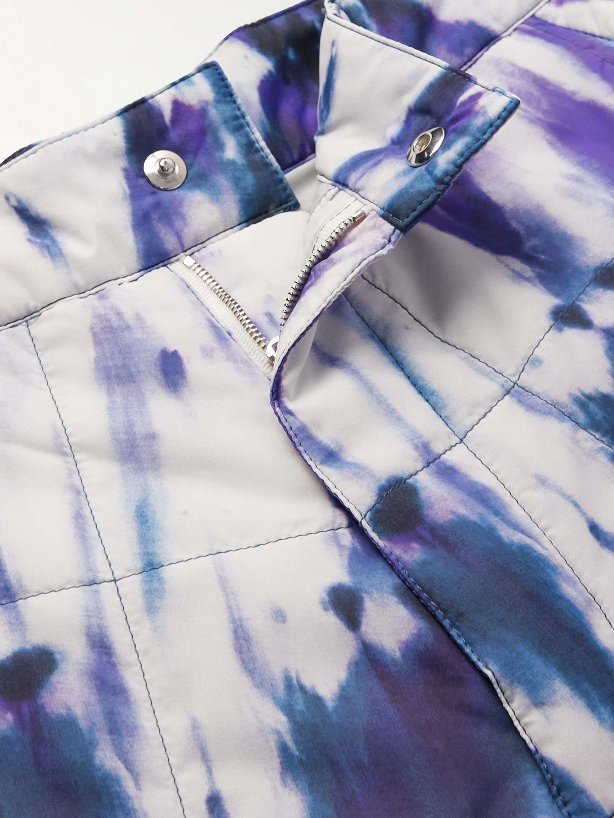 AMIRI Flared Tie-Dyed Quilted Shell Cargo Trousers