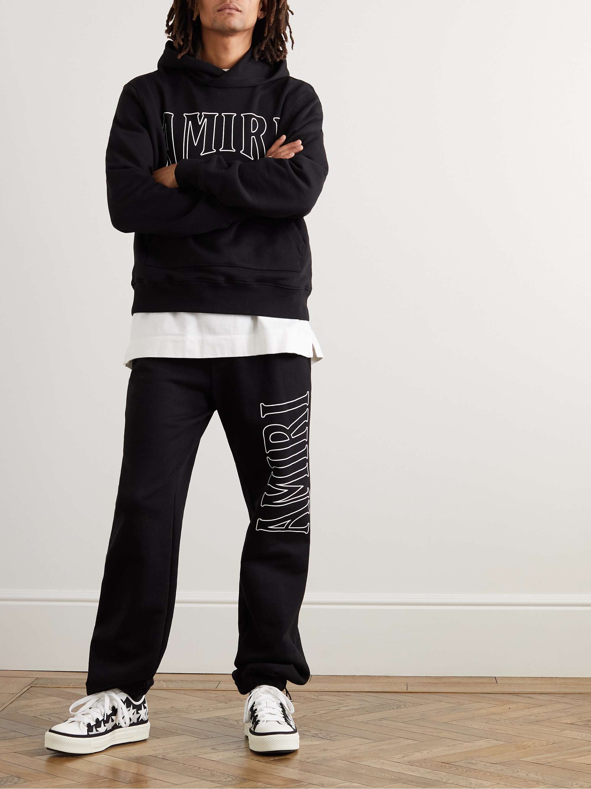 AMIRI Zoltar Logo-Print Cotton-Jersey Hoodie