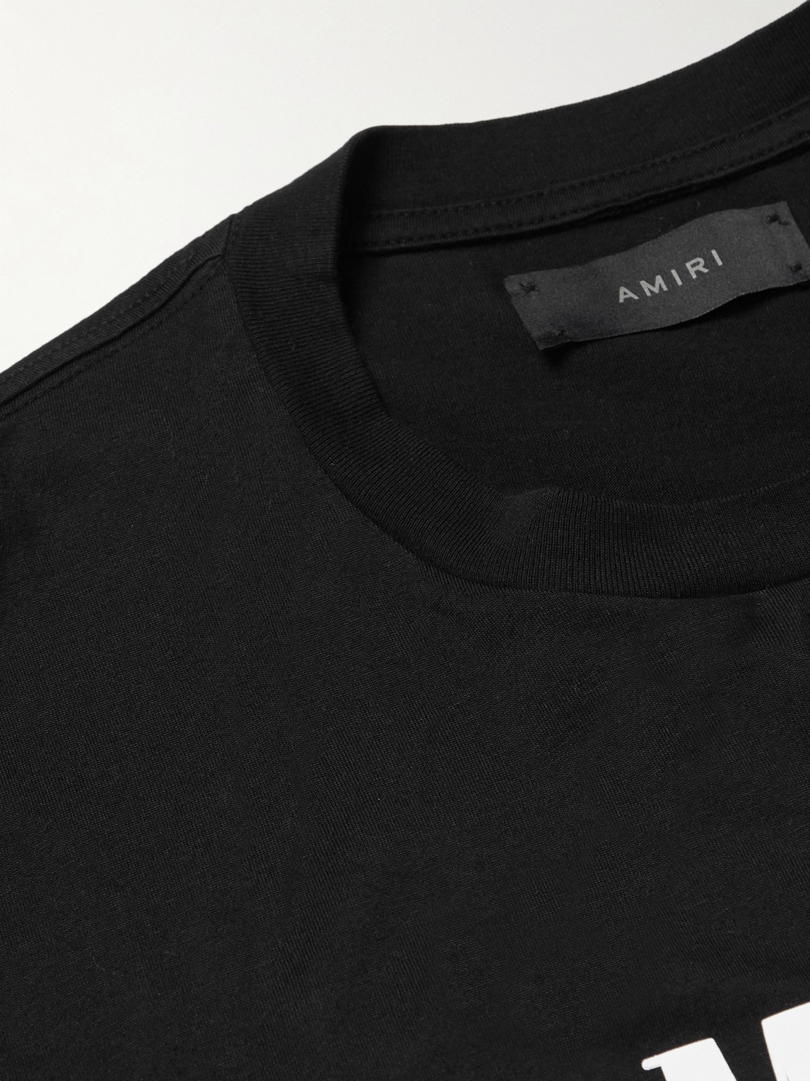 Amiri Cotton T-shirt With Logo Print In Black