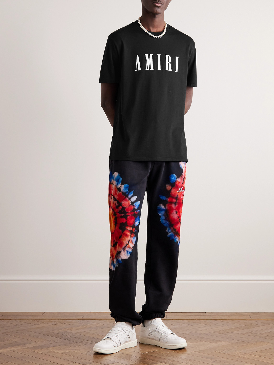 Amiri Cotton T-shirt With Logo Print In Black