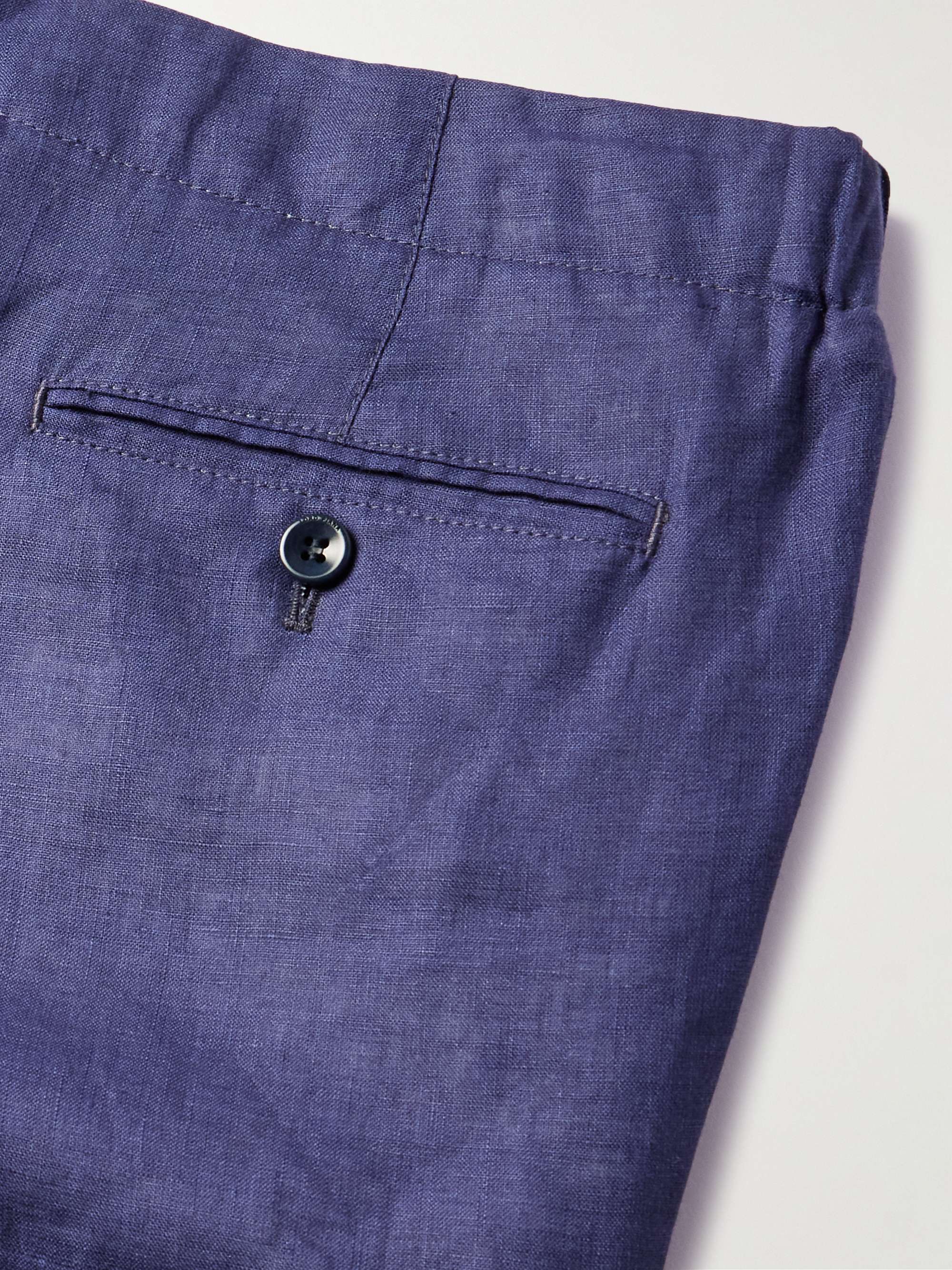 LORO PIANA Straight-Leg Linen Drawstring Bermuda Shorts