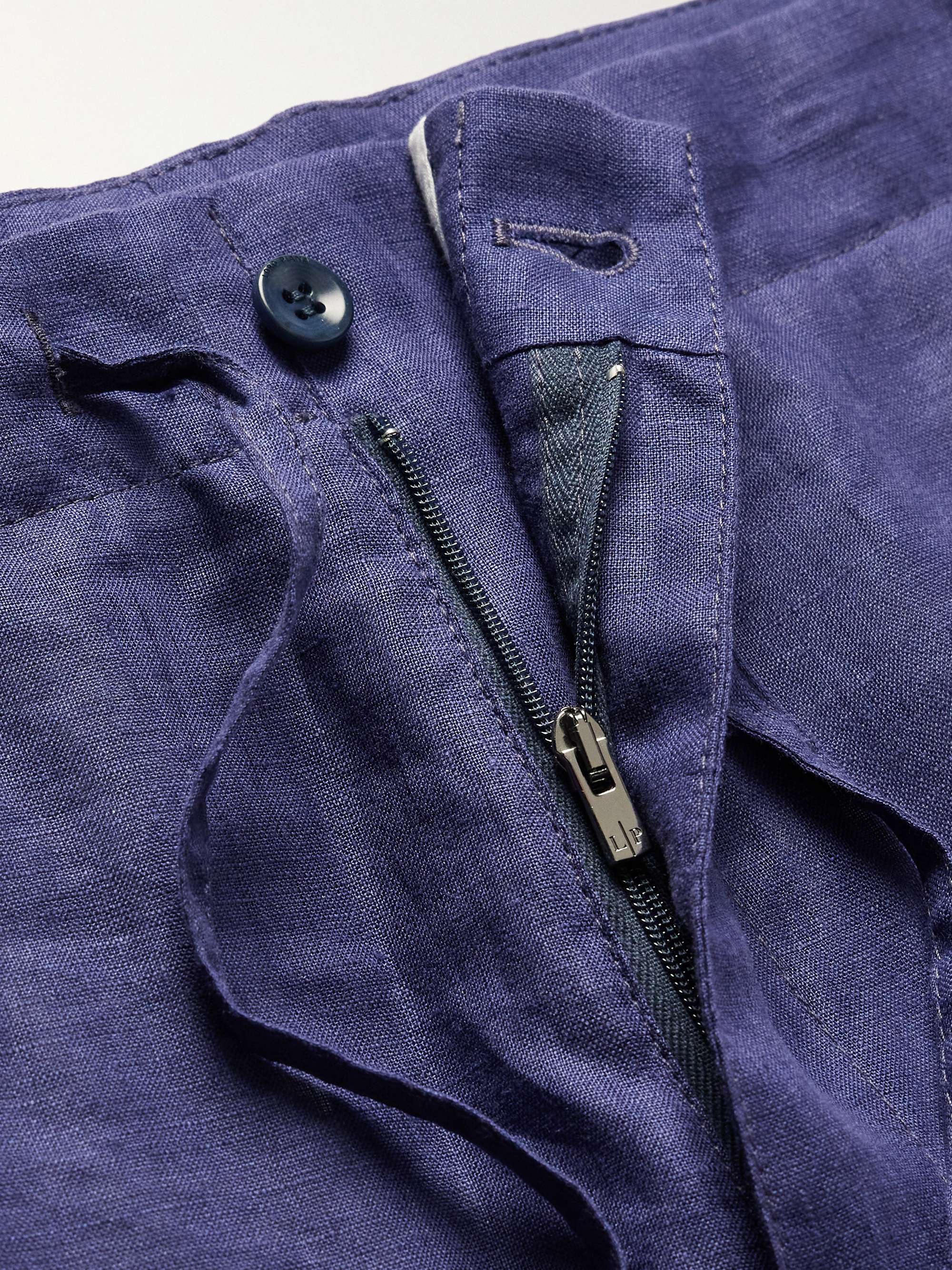 LORO PIANA Straight-Leg Linen Drawstring Bermuda Shorts
