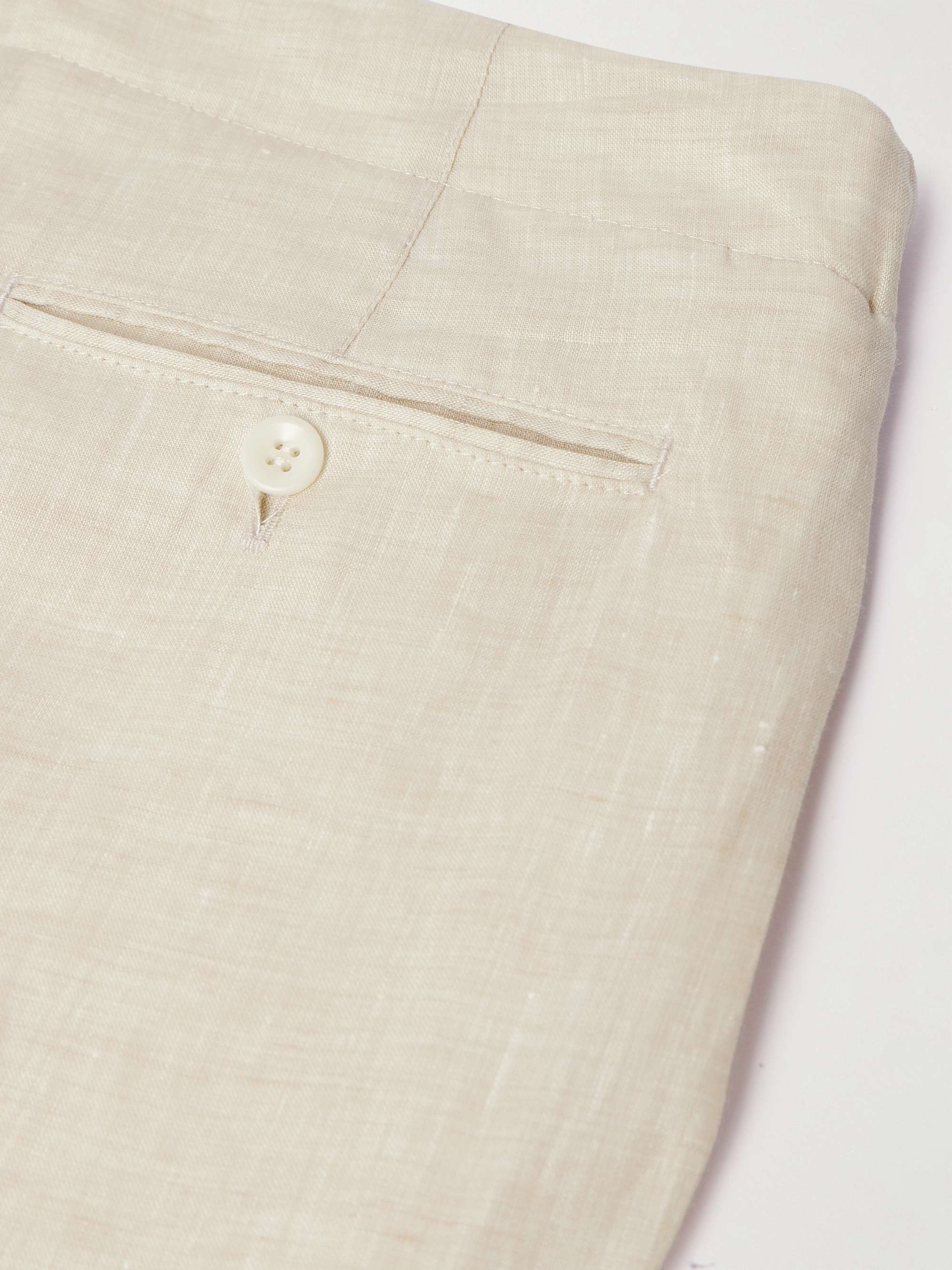 LORO PIANA Straight-Leg Linen Drawstring Bermuda Shorts