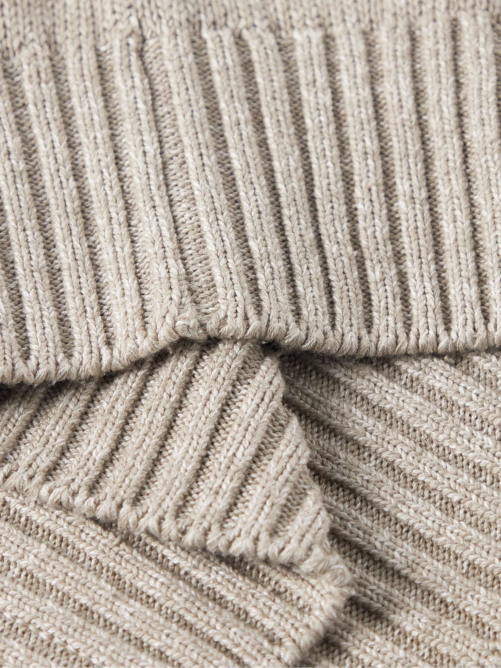 LORO PIANA Silk and Linen-Blend Zip-Up Cardigan