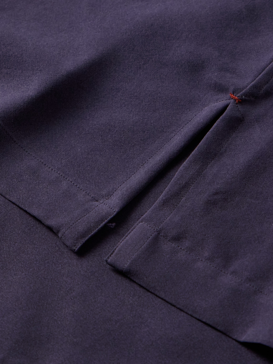 Shop Loro Piana Camp-collar Washed-silk Shirt In Blue