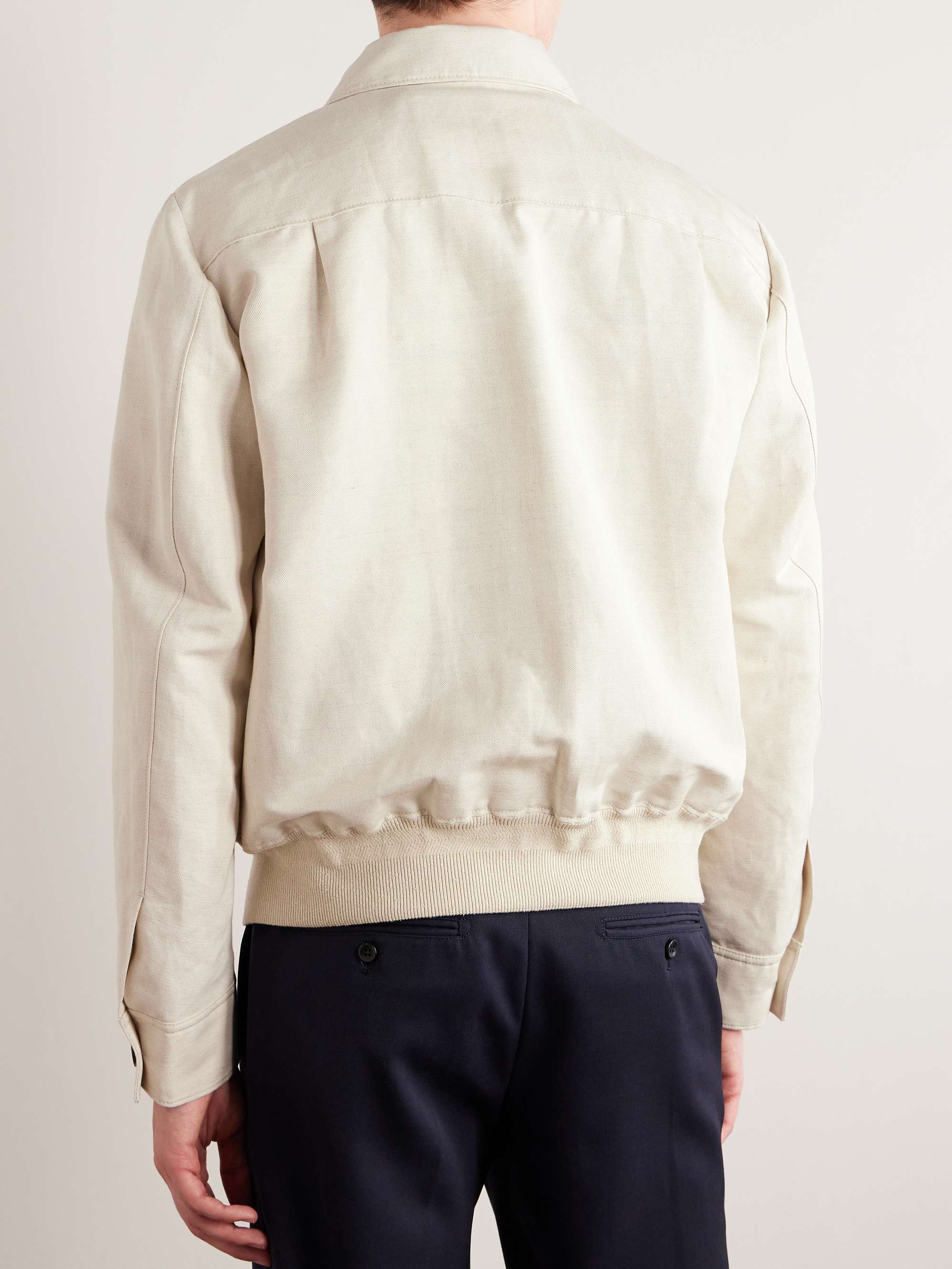 LORO PIANA André Rain System® Linen Bomber Jacket