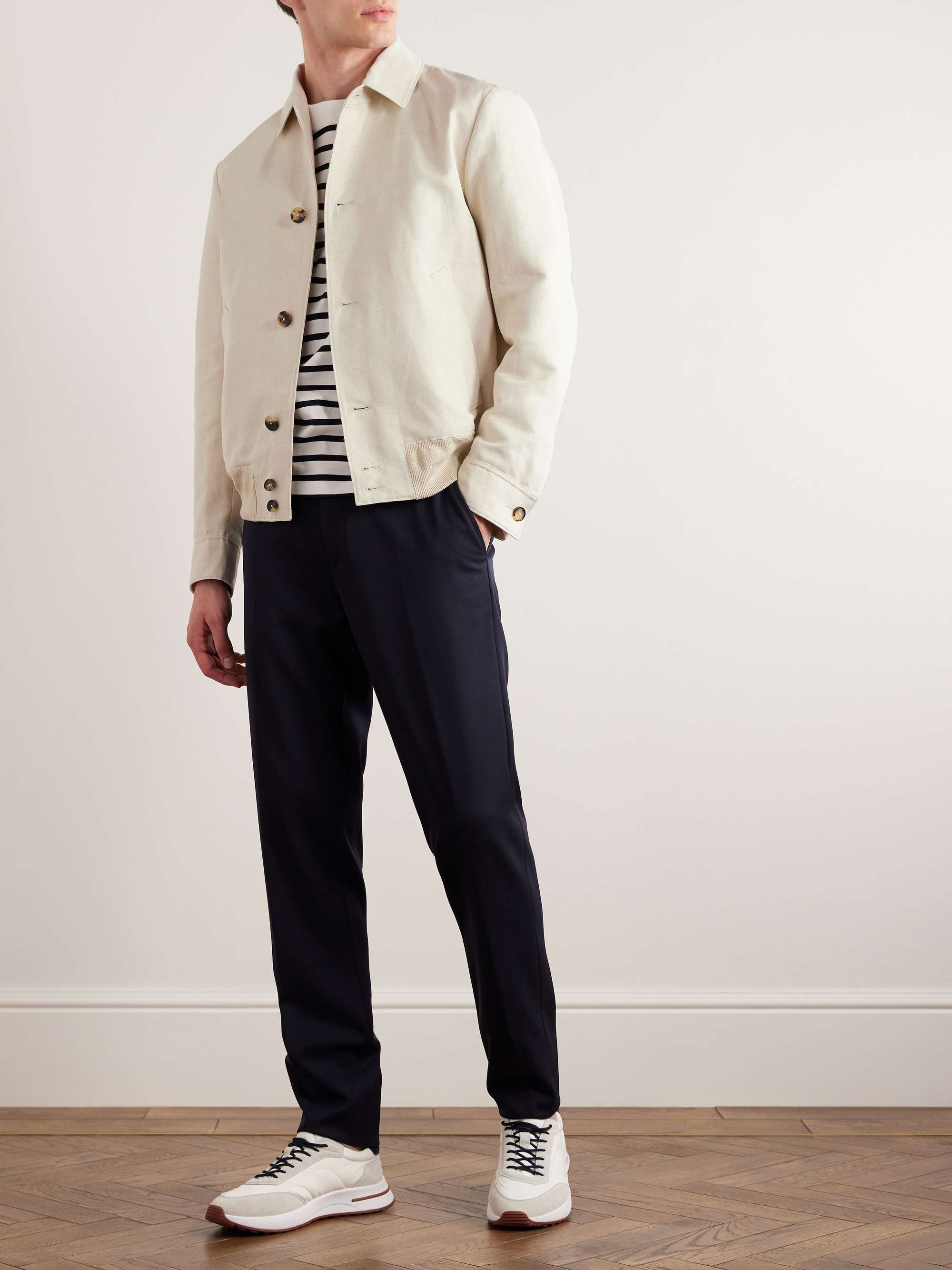 LORO PIANA André Rain System® Linen Bomber Jacket for Men | MR PORTER