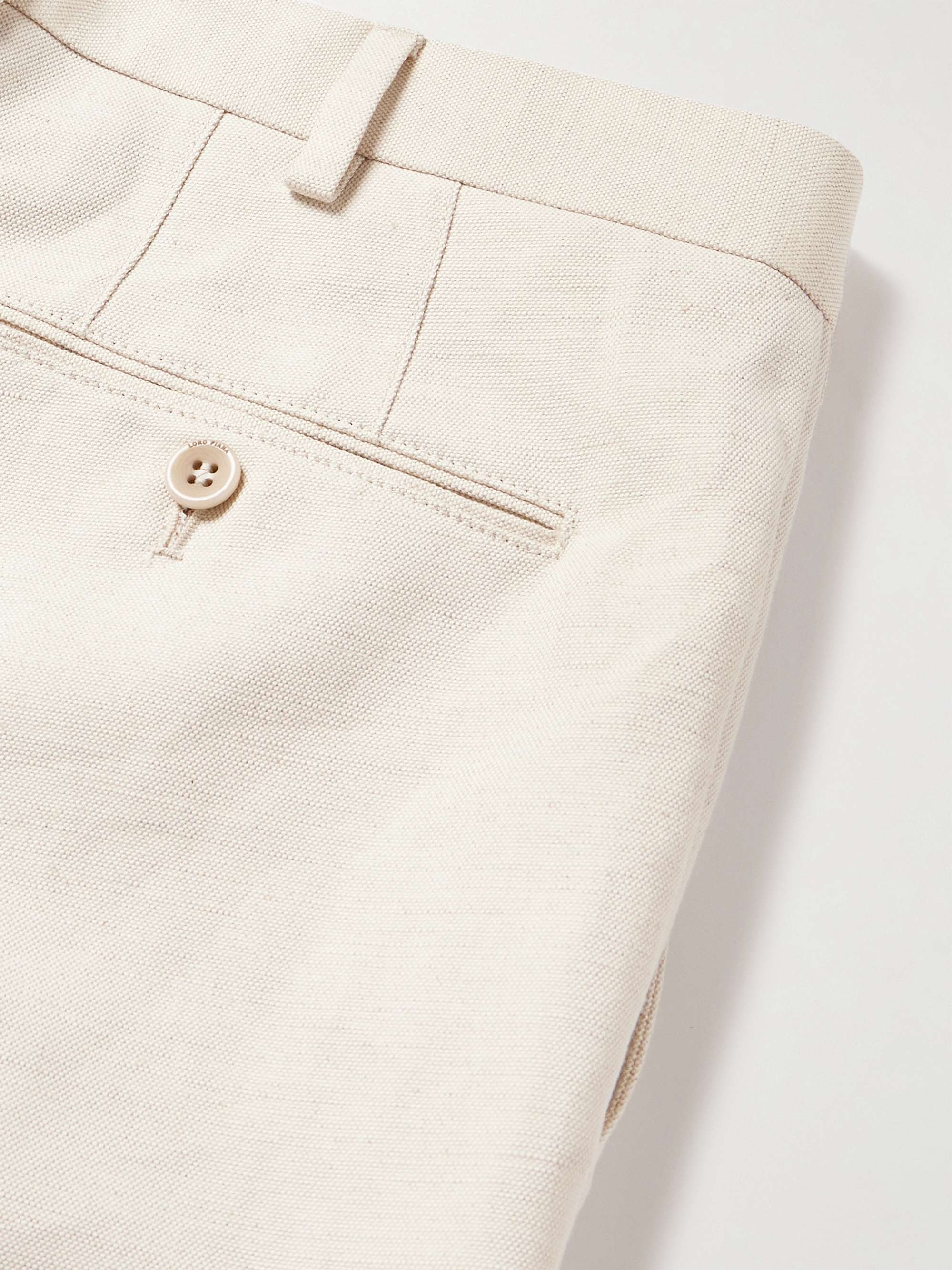 LORO PIANA Straight-Leg Cotton and Linen-Blend Trousers for Men | MR PORTER