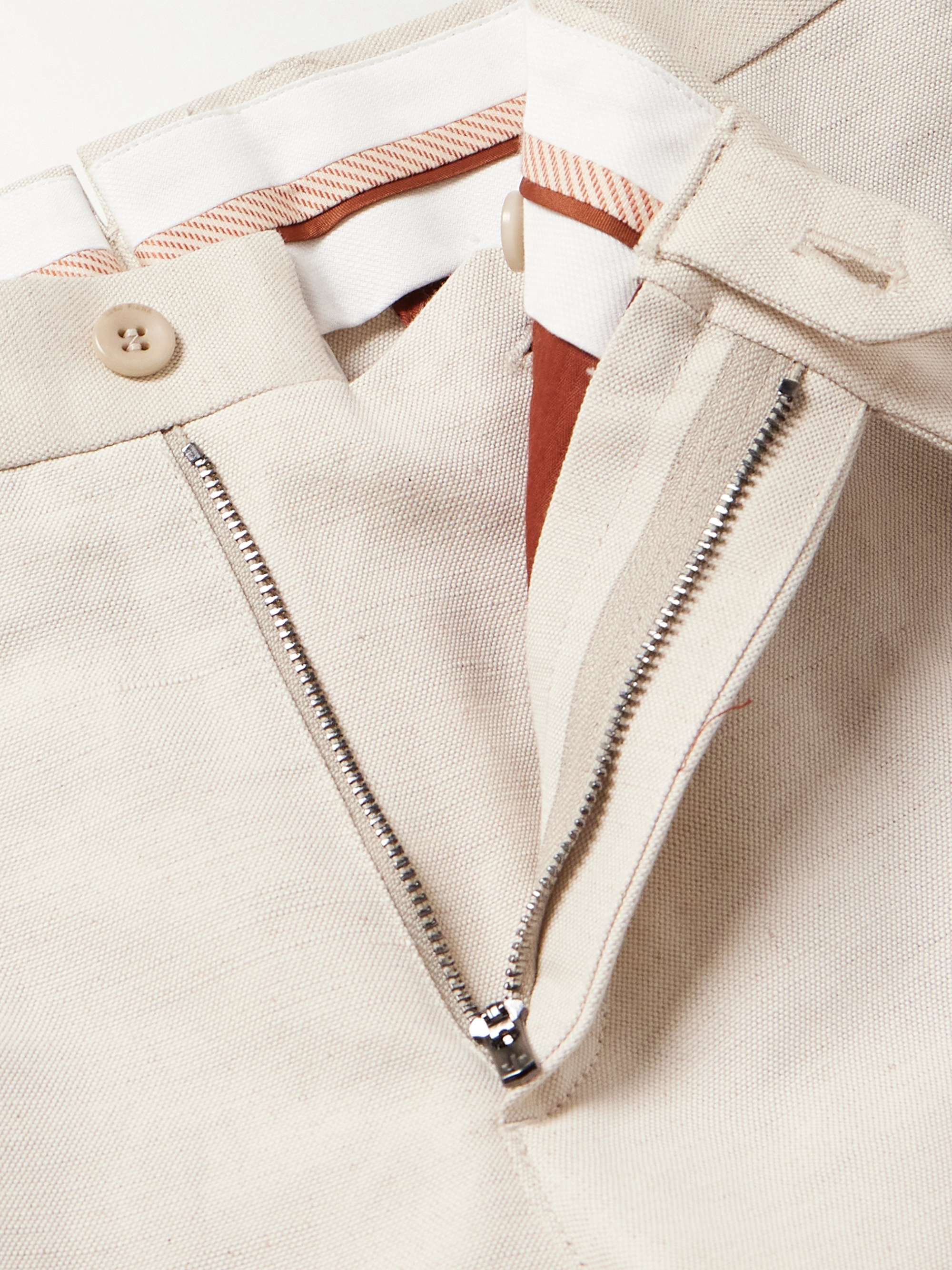 LORO PIANA Straight-Leg Linen Trousers