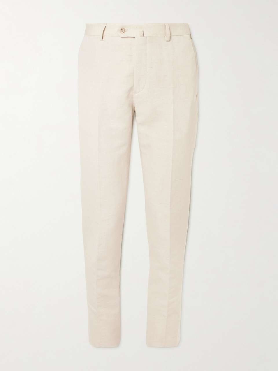 LORO PIANA Straight-Leg Cotton and Linen-Blend Trousers for Men | MR PORTER