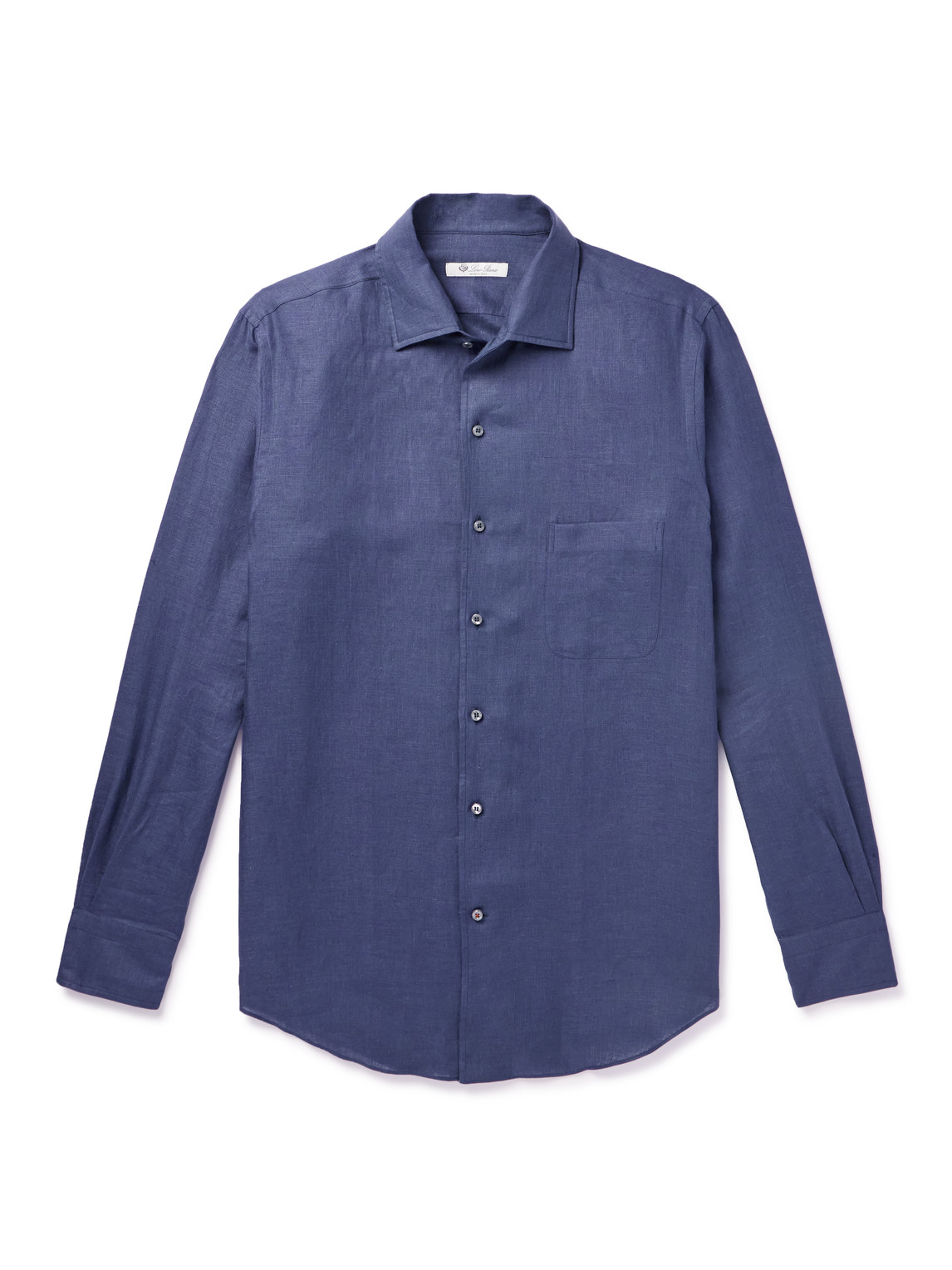 Loro Piana Arizona Linen Shirt In Blue