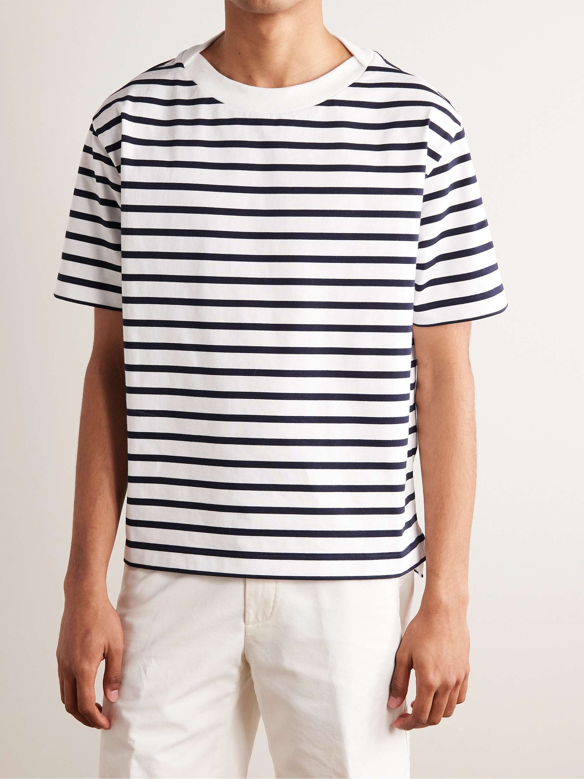 LORO PIANA Striped Cotton-Jersey T-Shirt
