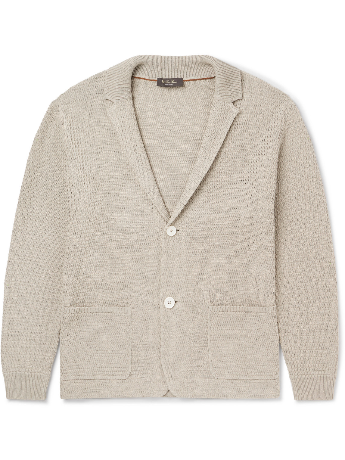 Loro Piana Silk And Linen Cardigan In D872 Raw Linen