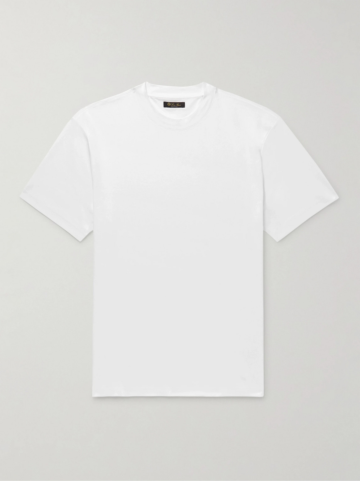 Loro Piana Silk And Cotton-blend Jersey T-shirt In White
