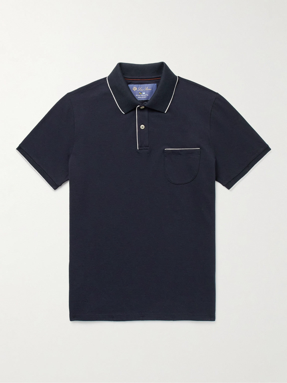 Loro Piana Regatta Stretch-Cotton Piqué Polo Shirt - Men