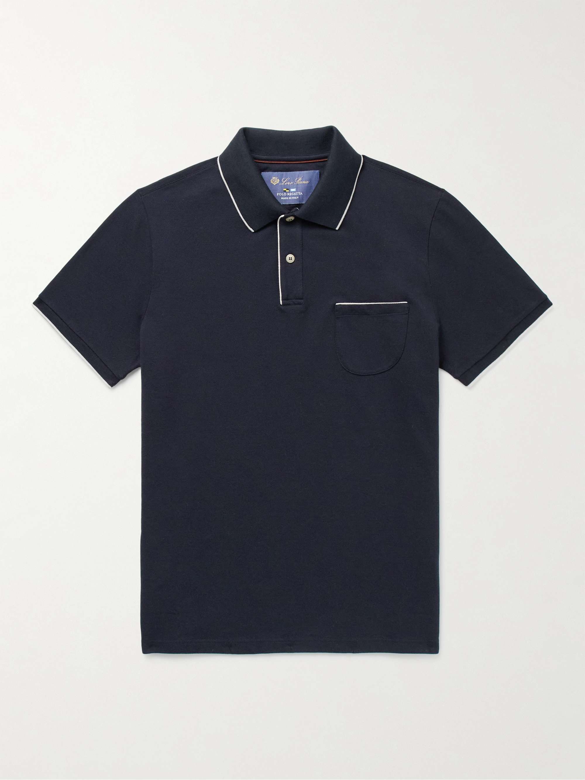 LORO PIANA Regatta Stretch-Cotton Piqué Polo Shirt for Men | MR PORTER